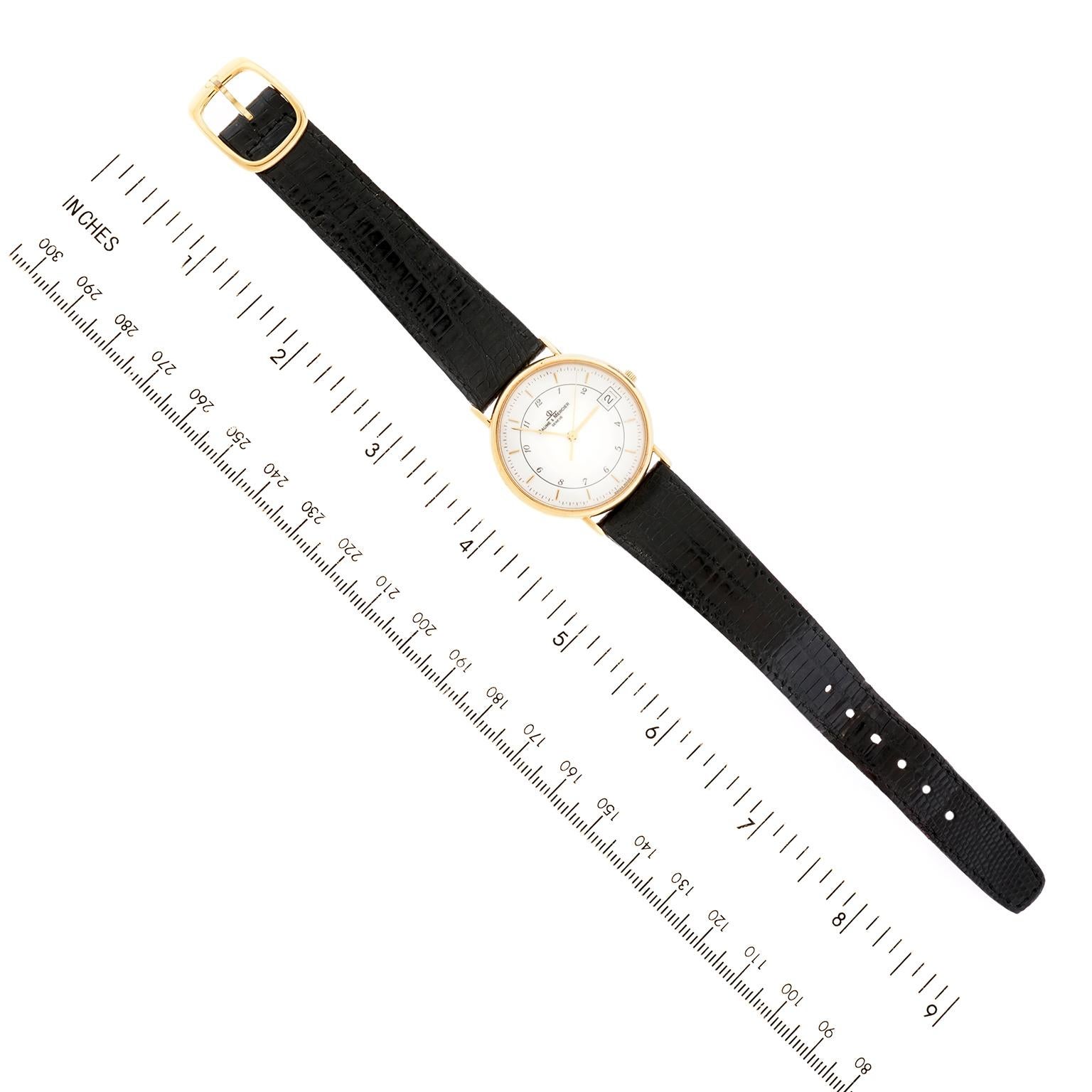 Baume & Mercier Classic Men's Wristwatch 18 Karat, circa 2000s 2