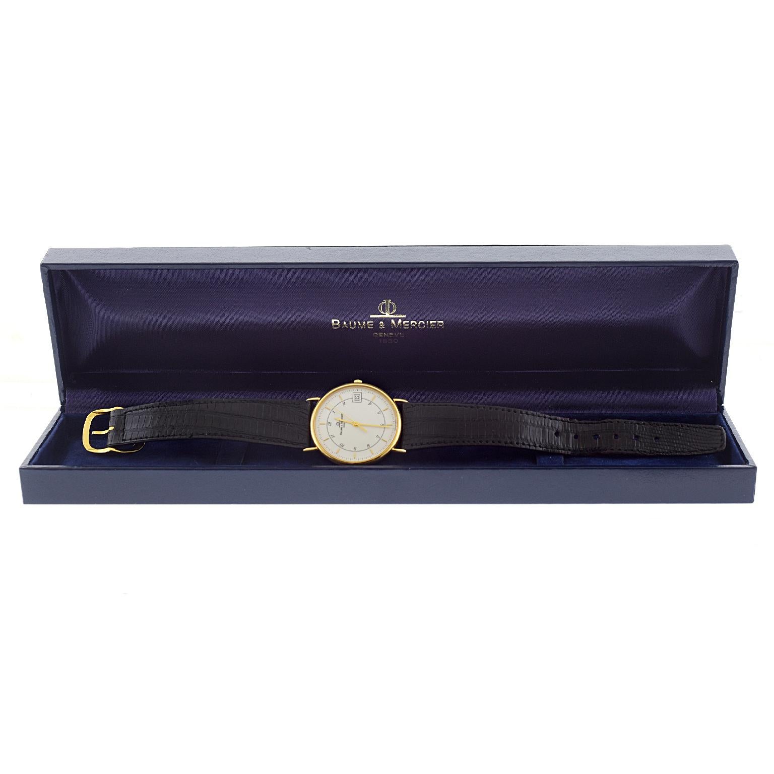 Baume & Mercier Classic Men's Wristwatch 18 Karat, circa 2000s 3