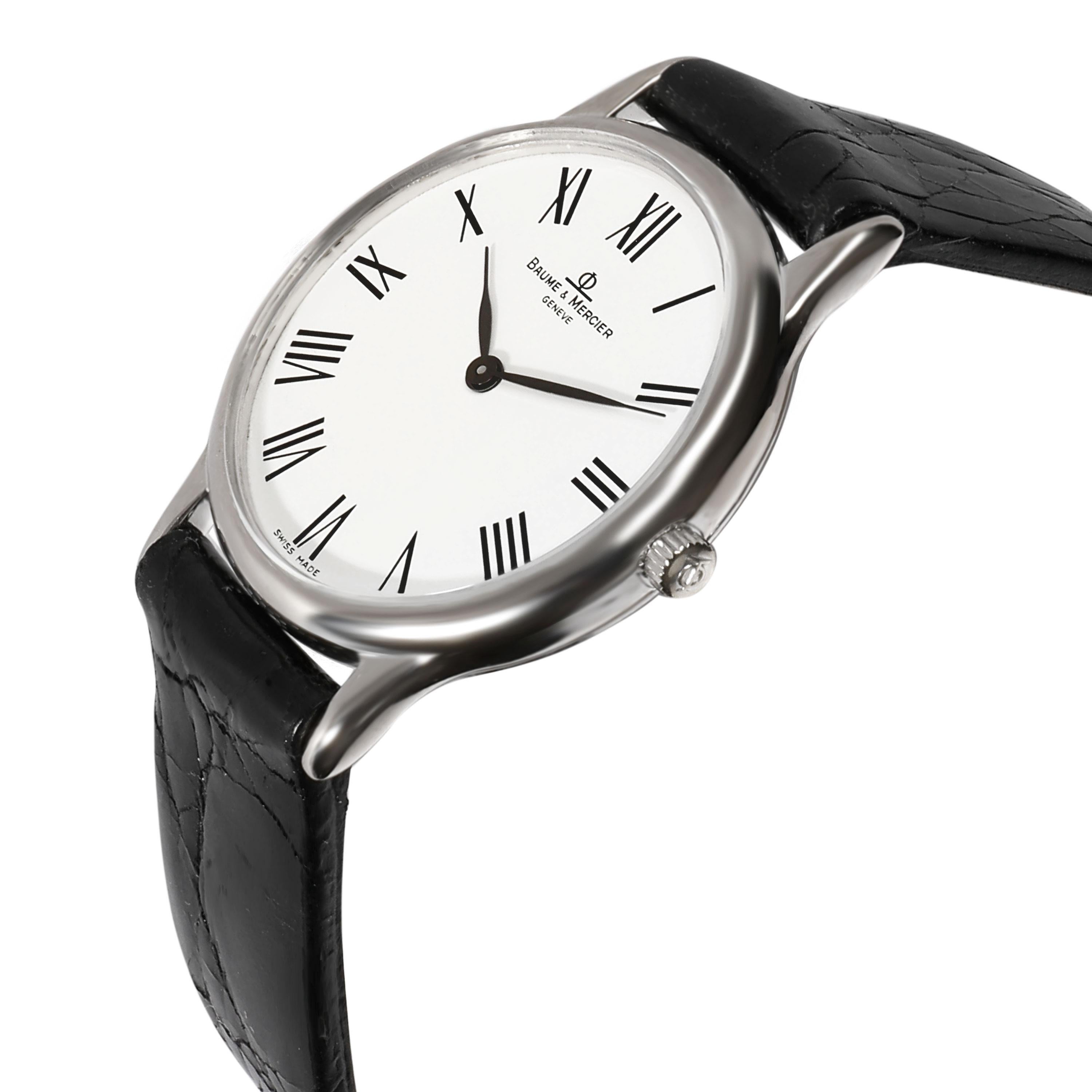 Baume & Mercier Classic MX000WZ2AA Women's Watch in 18 Karat White Gold In Excellent Condition In New York, NY