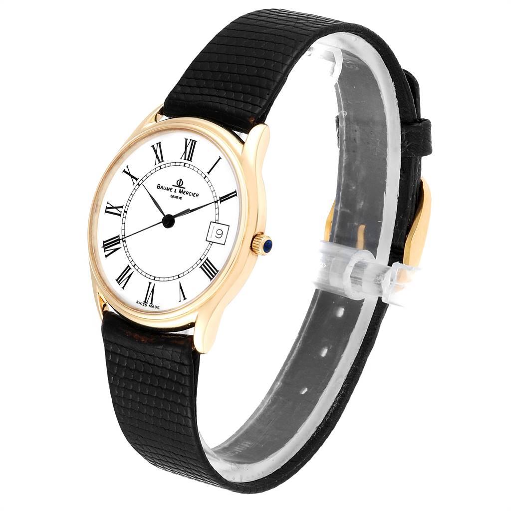 Baume Mercier Classima 14 Karat Yellow Gold Men's Watch 95248 In Excellent Condition For Sale In Atlanta, GA