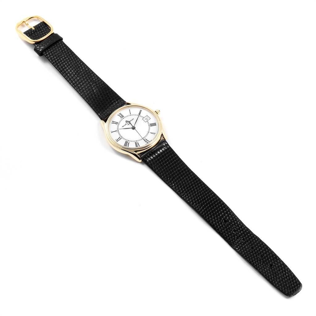 Baume Mercier Classima 14 Karat Yellow Gold Men's Watch 95248 For Sale 4