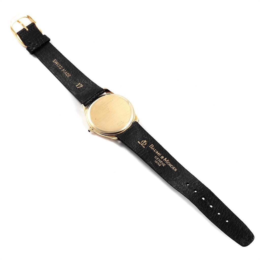 Baume Mercier Classima 14 Karat Yellow Gold Men's Watch 95248 For Sale 5