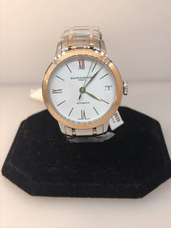 Baume & Mercier Classima 18K Rose Gold & SS Automatic Ladies Watch M0A10315 New