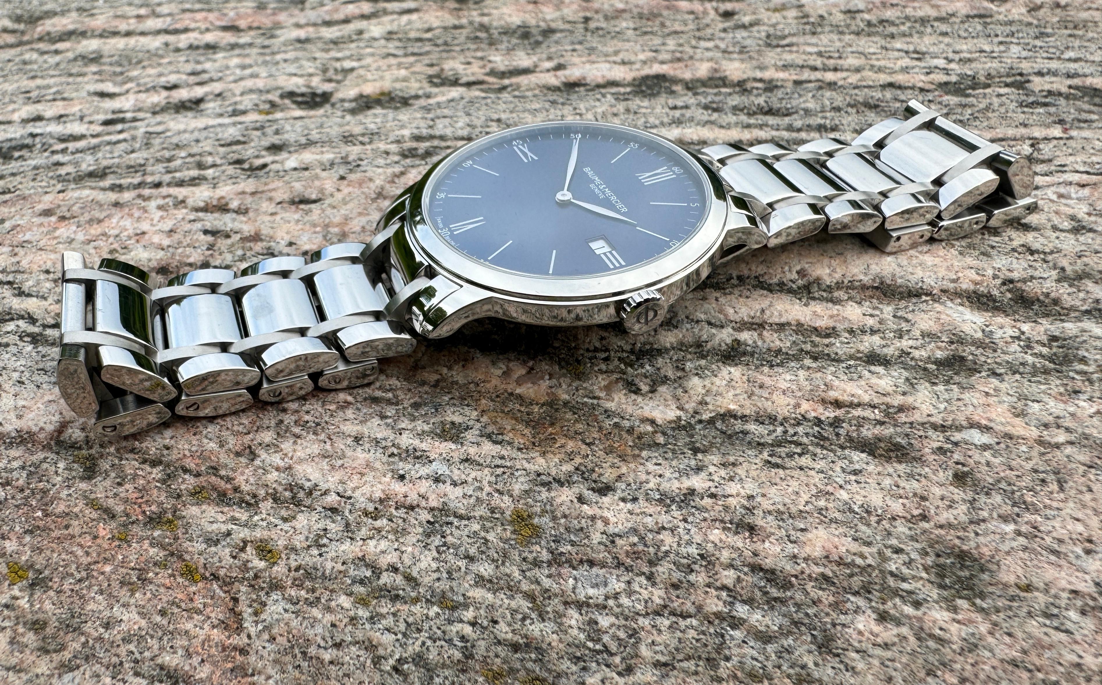 Baume & Mercier Classima 65809 Blue Dial Men's Swiss Stainless Steel Watch 1