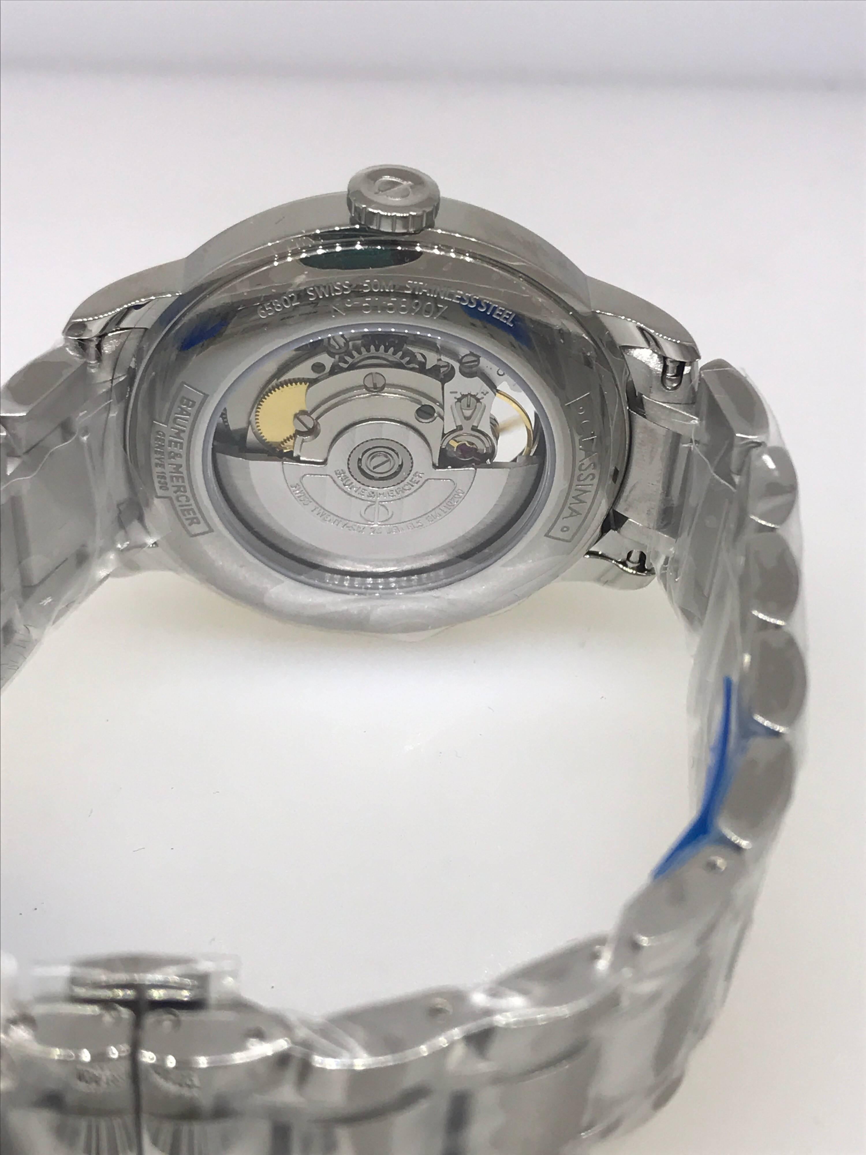 Baume & Mercier Classima Core Automatic Bracelet Men's Watch M0A10275 For Sale 4