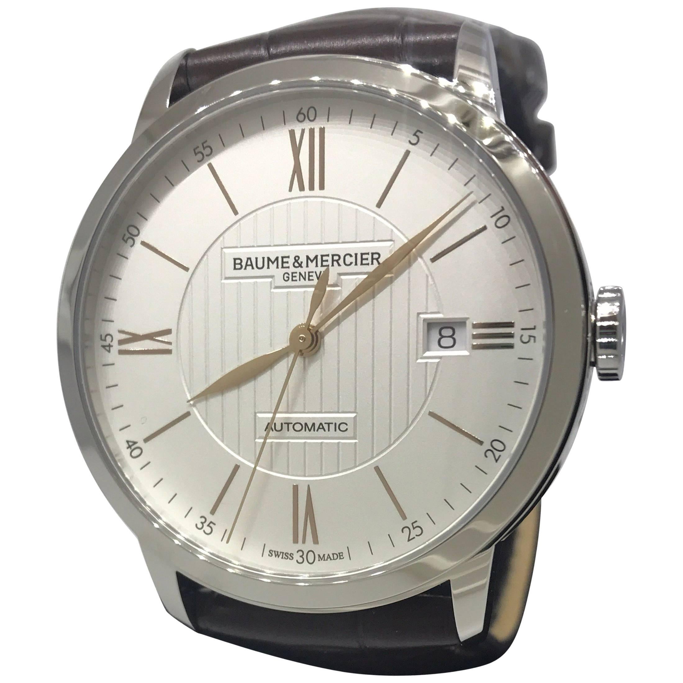 Baume & Mercier Classima Core Automatic Leather Band Men's Watch M0A10263 For Sale
