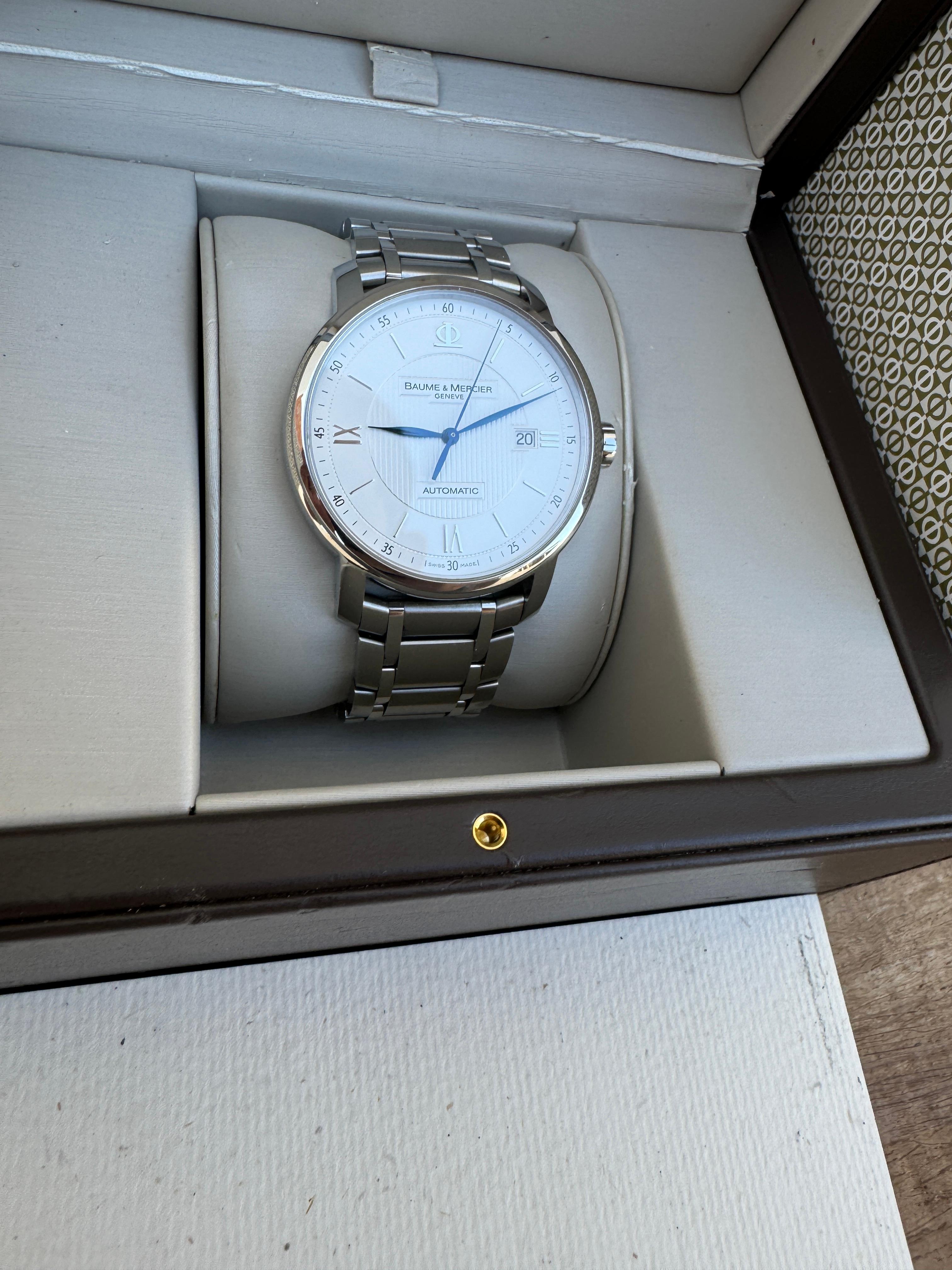 Baume & Mercier Classima Executive Modello 65593 Orologio automatico in acciaio inossidabile in vendita 8