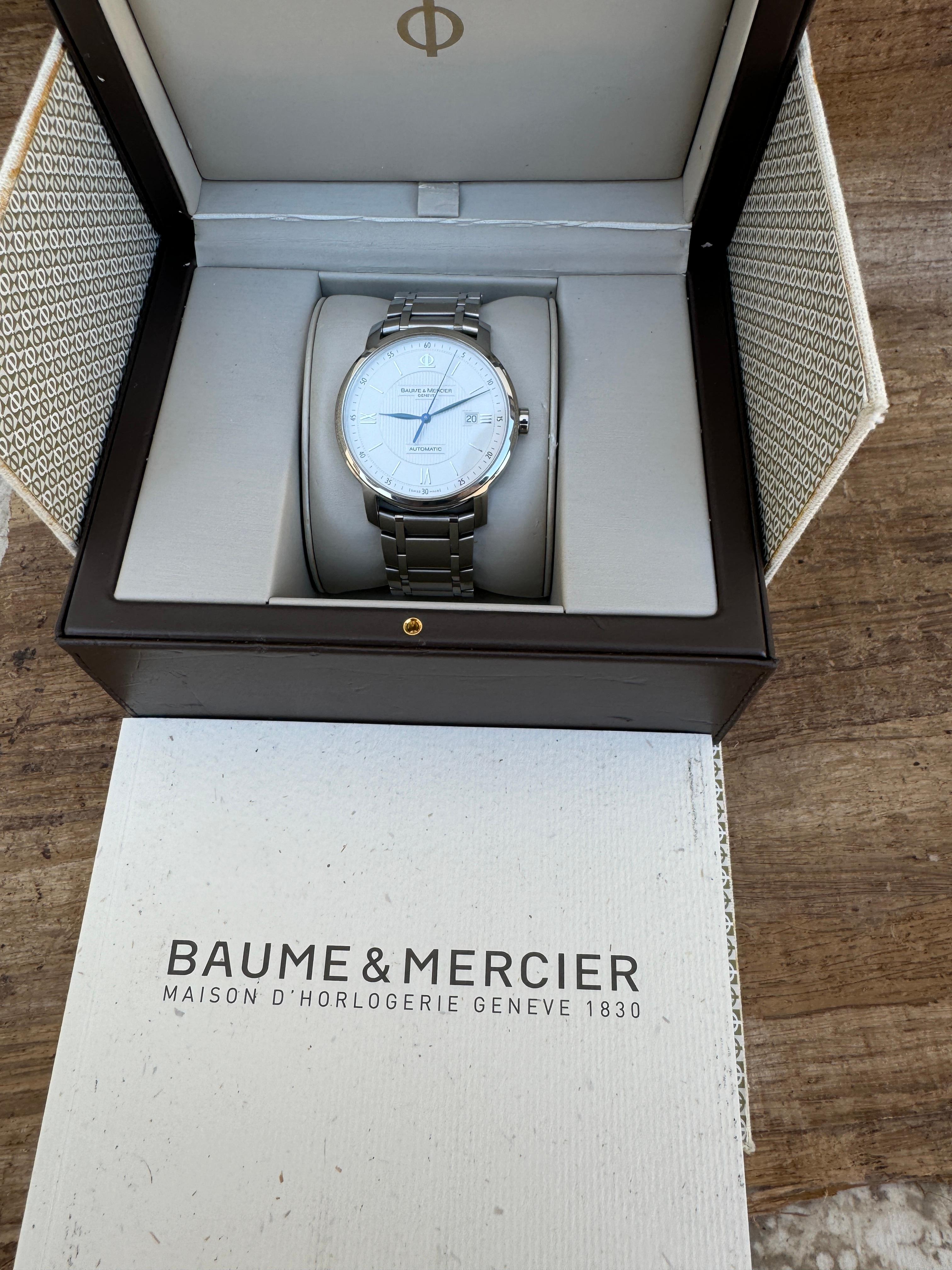Baume & Mercier Classima Executive Modello 65593 Orologio automatico in acciaio inossidabile in vendita 9