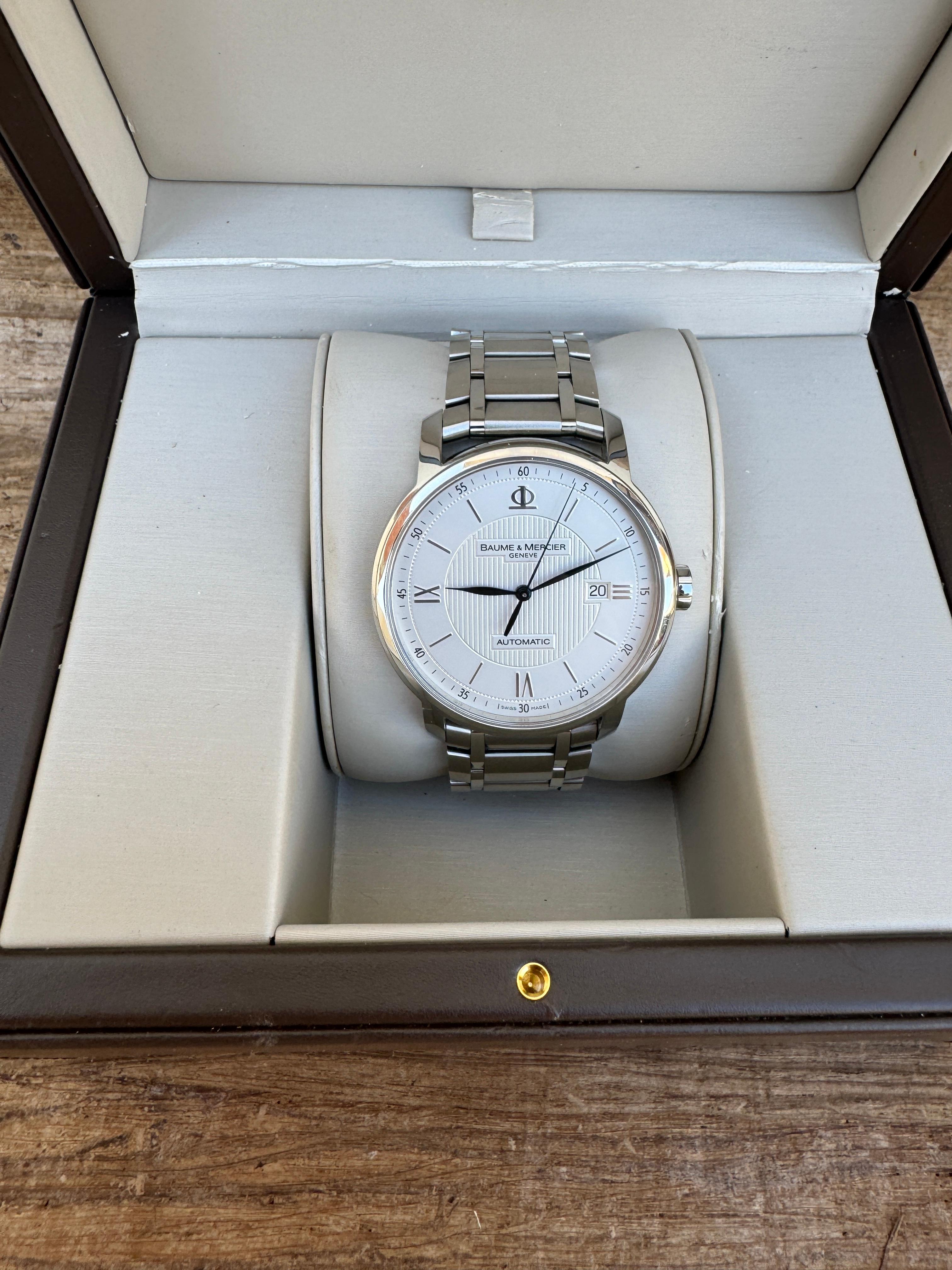 Baume & Mercier Classima Executive Modello 65593 Orologio automatico in acciaio inossidabile in vendita 3