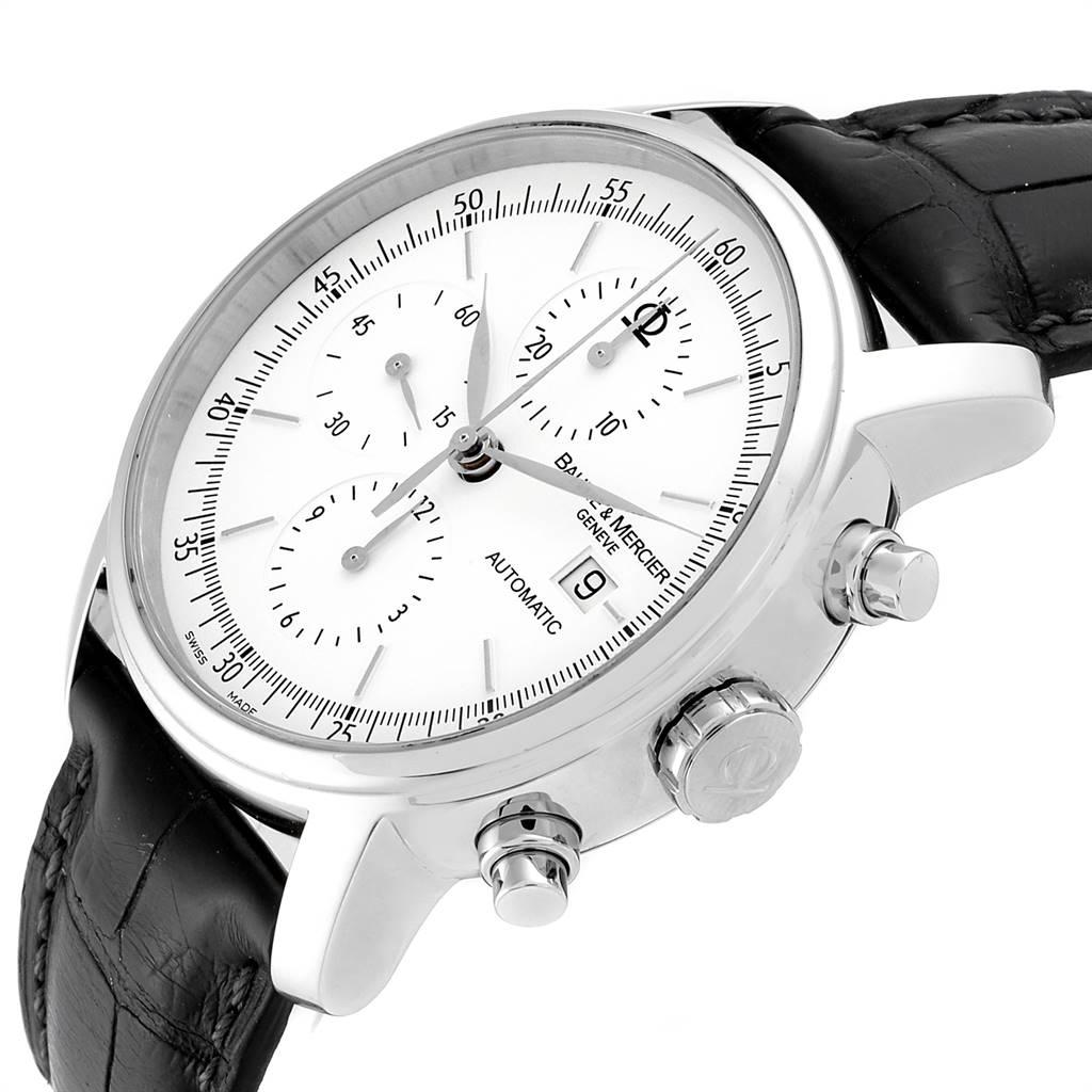 Baume Mercier Classima Executive XL Chronograph Steel Men's Watch 65533 In Excellent Condition In Atlanta, GA