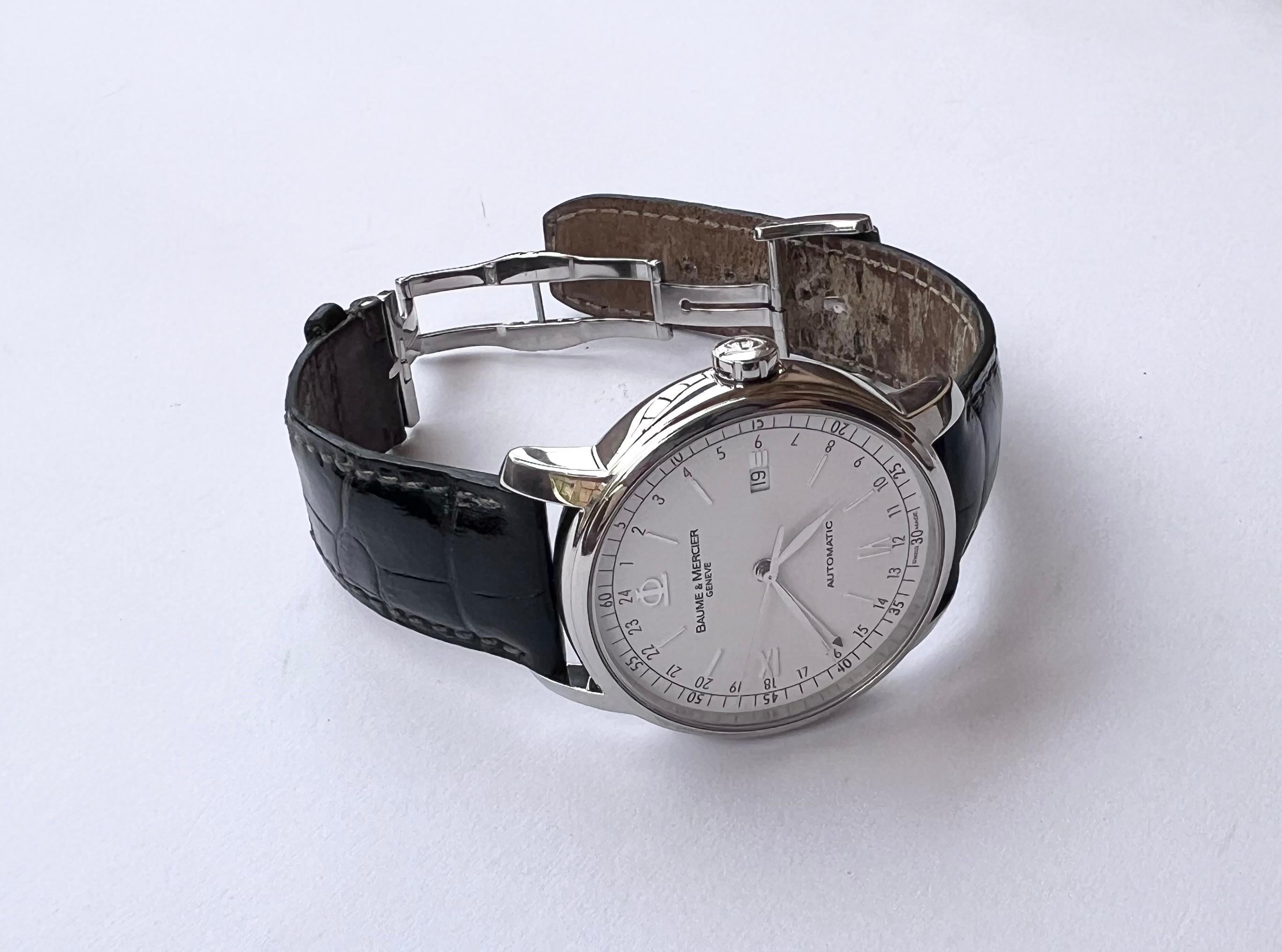 Men's Baume & Mercier Classima GMT XL 42mm Automatic 65494 Watch Boxed For Sale