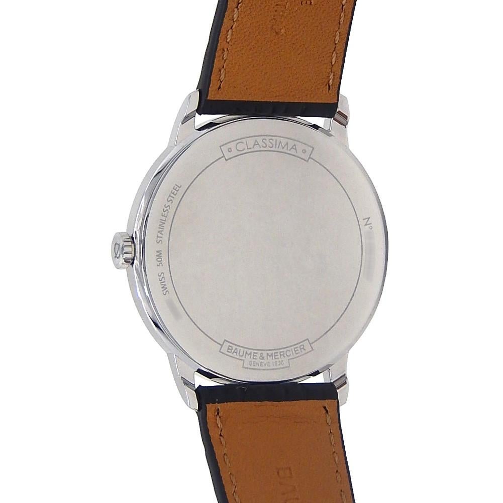 baume & mercier classima blue dial watch - 10324