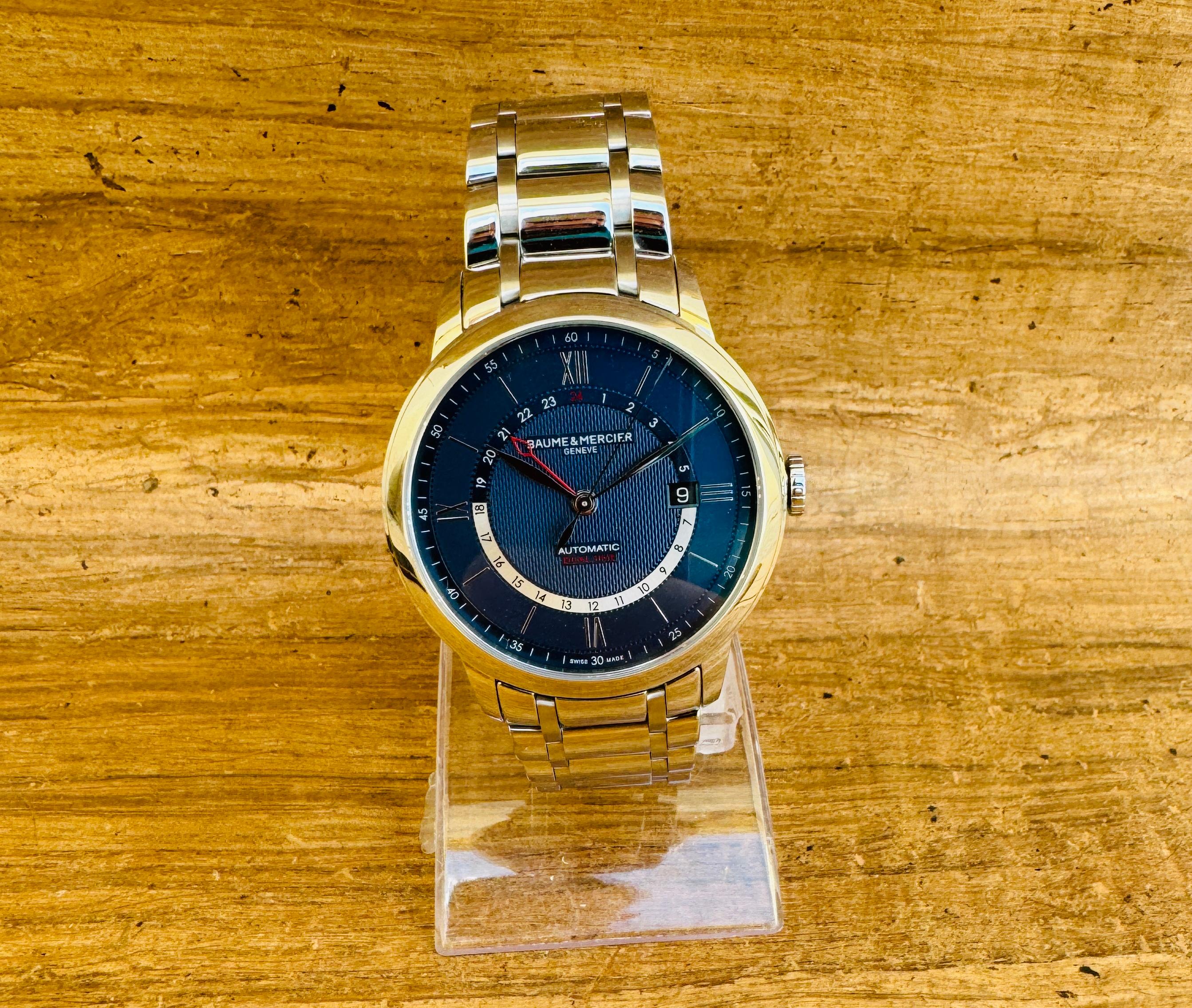 Baume & Mercier Classima MOA10483 GMT Automatique Complet Bon état - En vente à Toronto, CA