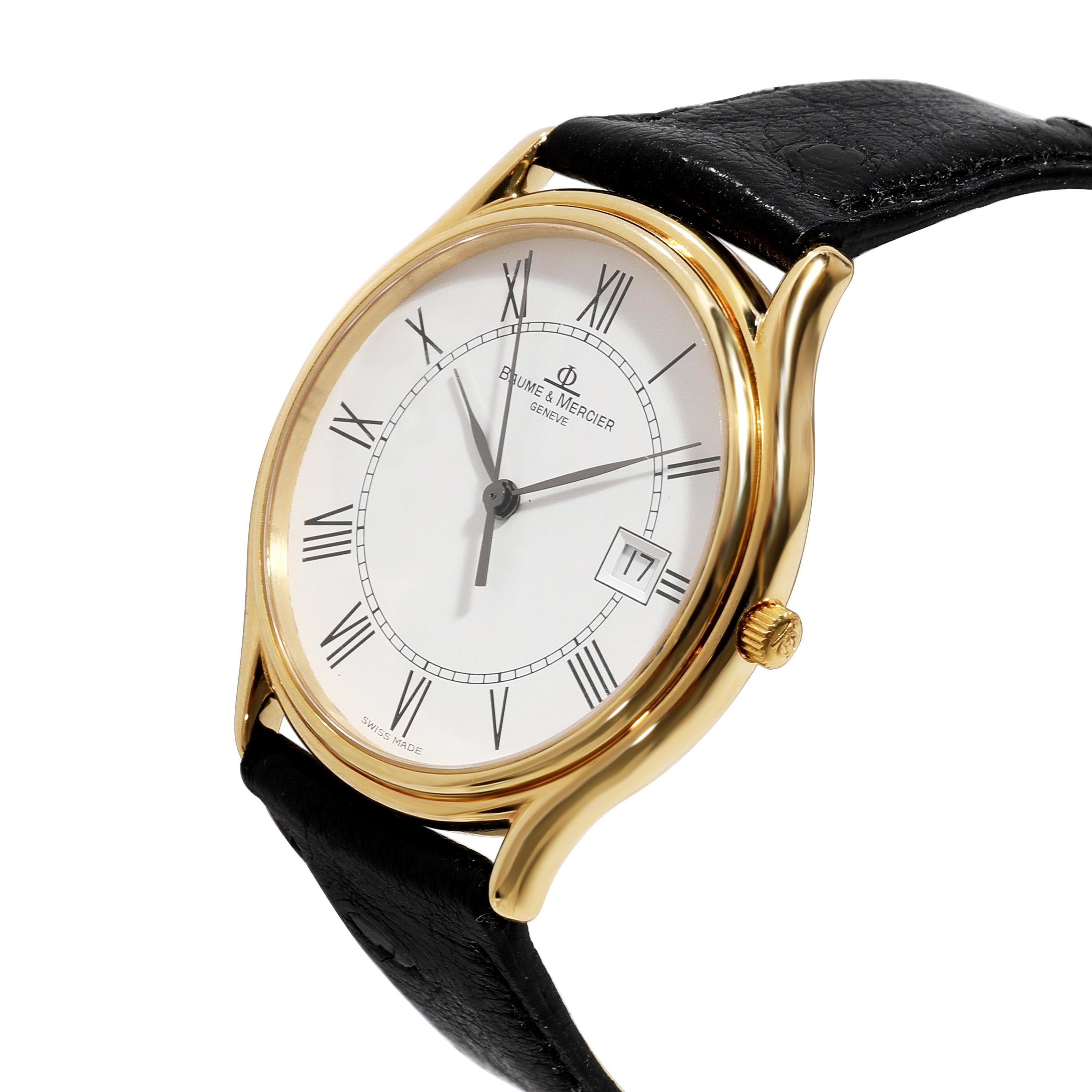 baume & mercier 14k gold watch mens