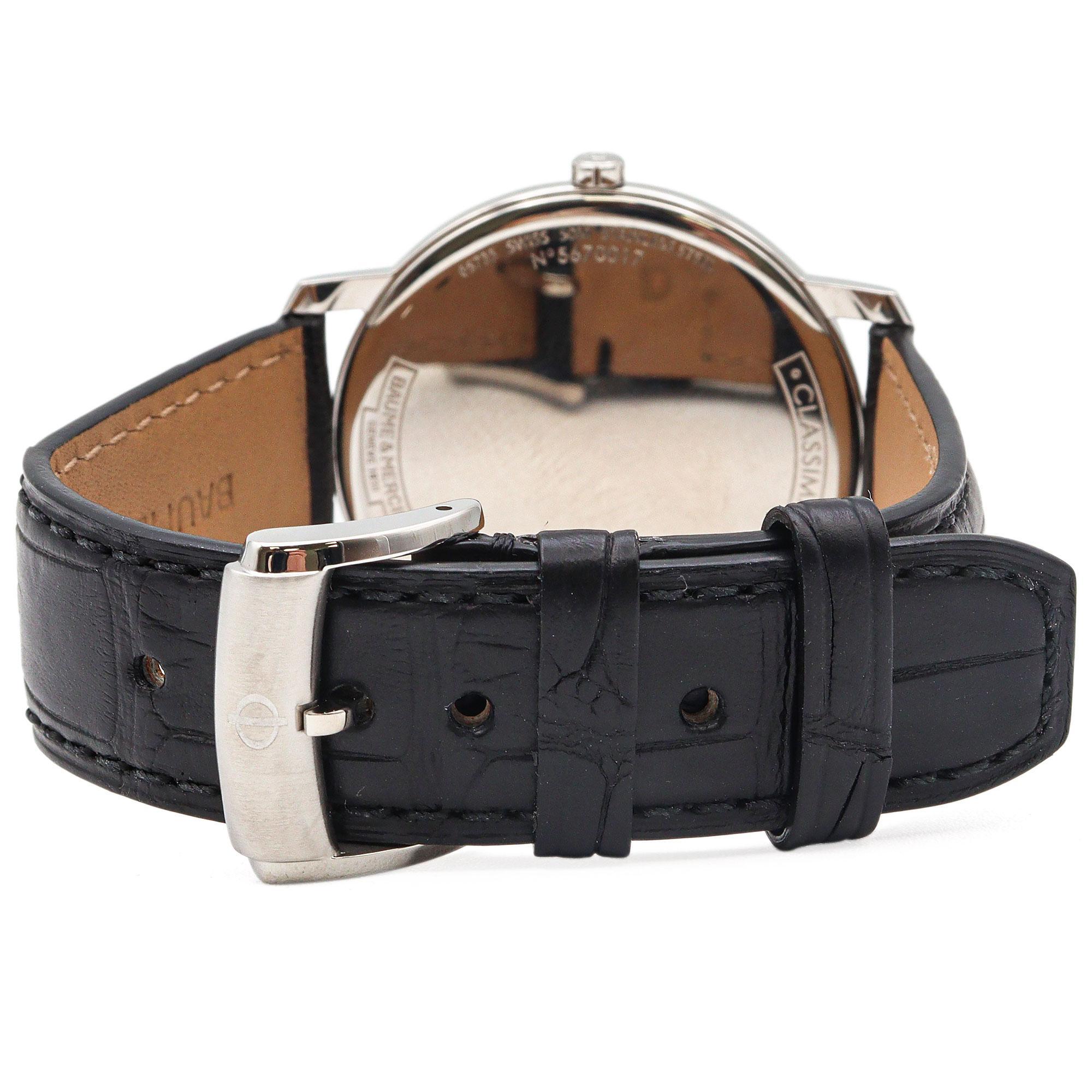 Baume & Mercier Classima Orologio da uomo al quarzo con data in acciaio inossidabile Ref. 65735 in vendita 1