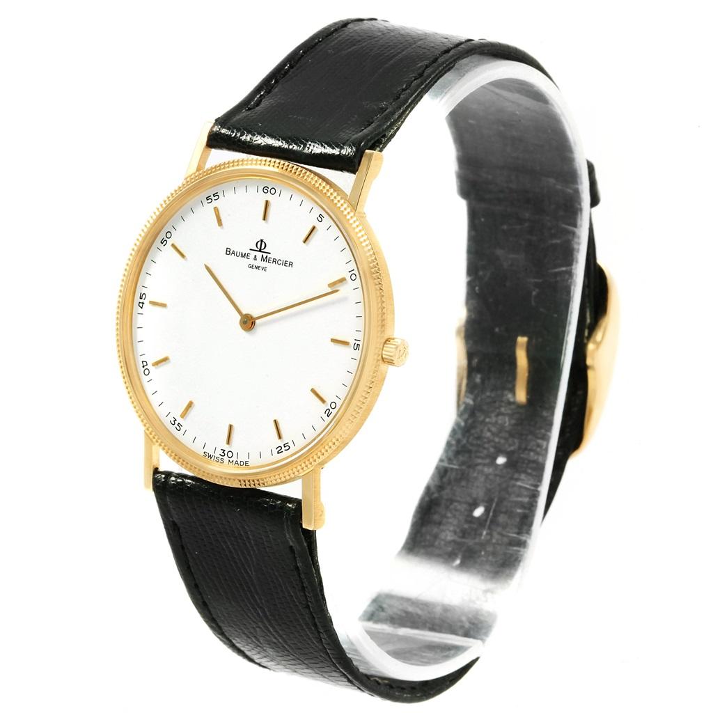 Men's Baume & Mercier Classima Ultra Thin 18 Karat Yellow Gold Quartz Watch 15603