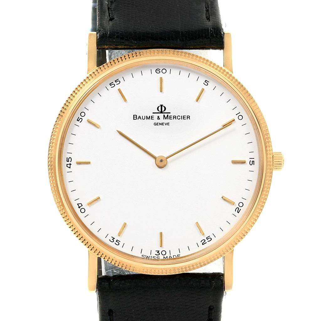 Baume & Mercier Classima Ultra Thin 18 Karat Yellow Gold Quartz Watch 15603 1