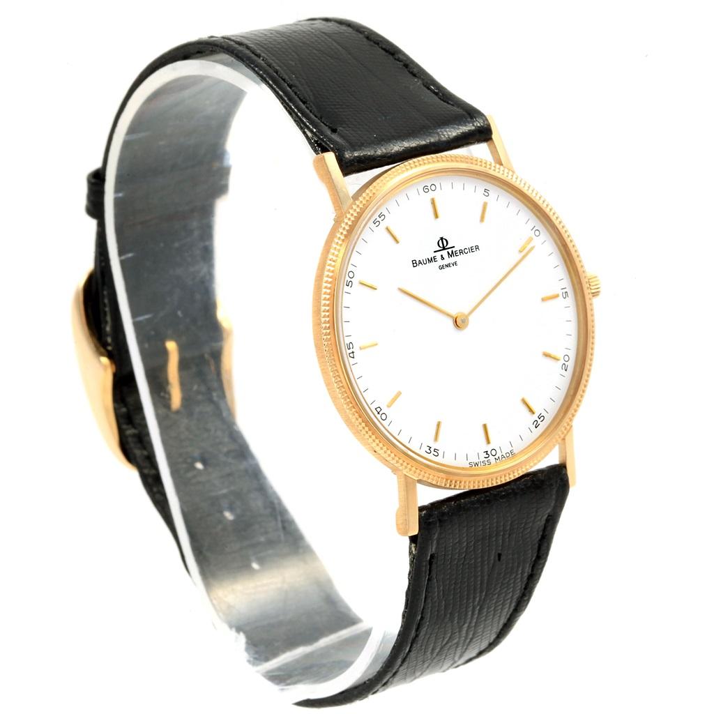Baume & Mercier Classima Ultra Thin 18 Karat Yellow Gold Quartz Watch 15603 4