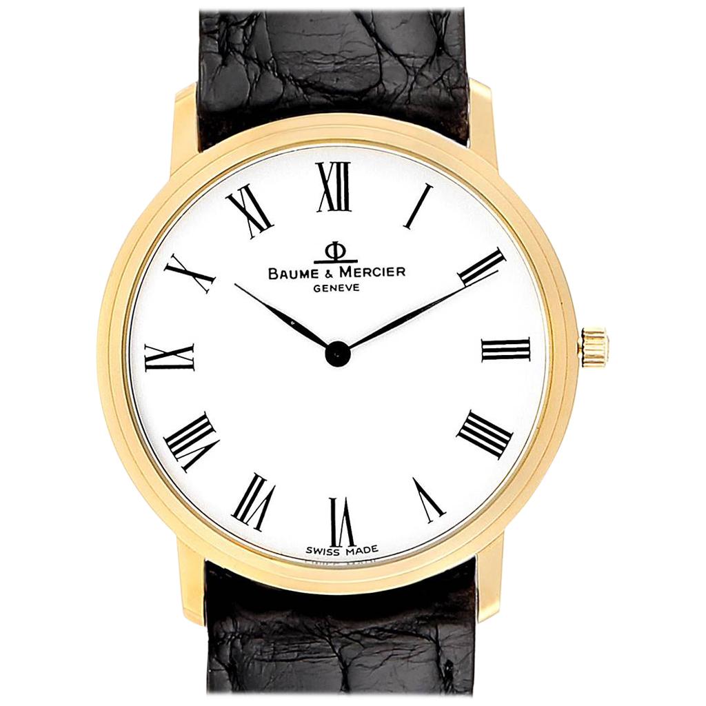 Baume Mercier Classima Ultra Thin 18 Karat Yellow Gold Quartz Watch 95612