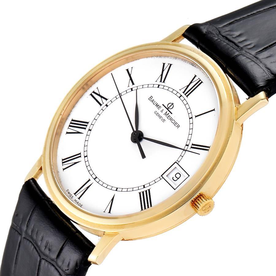Baume Mercier Classima Ultra Thin 18K Yellow Gold Quartz Watch MV045093 For Sale 1