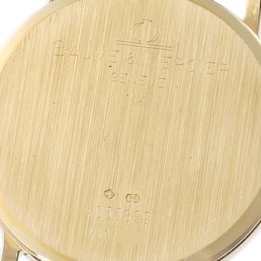 Baume Mercier Classima Ultra Thin 18K Yellow Gold Quartz Watch MV045093 For Sale 2