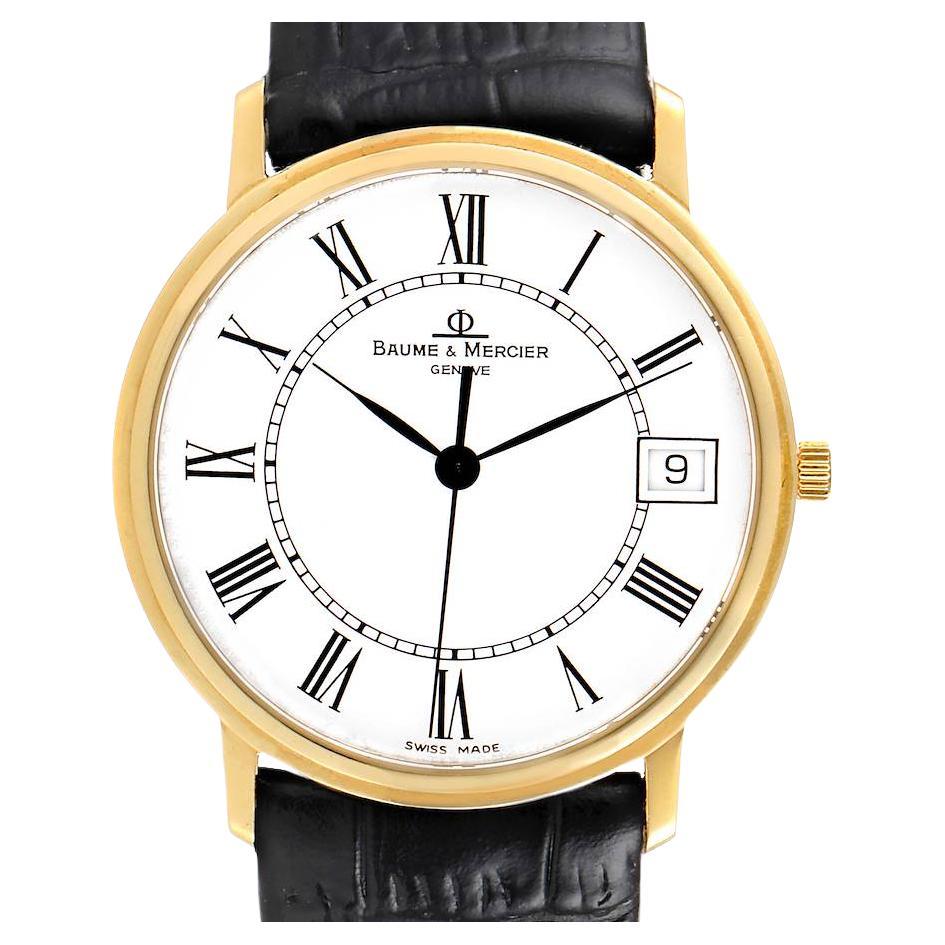 Baume Mercier Classima Ultra Thin 18K Yellow Gold Quartz Watch MV045093 For Sale