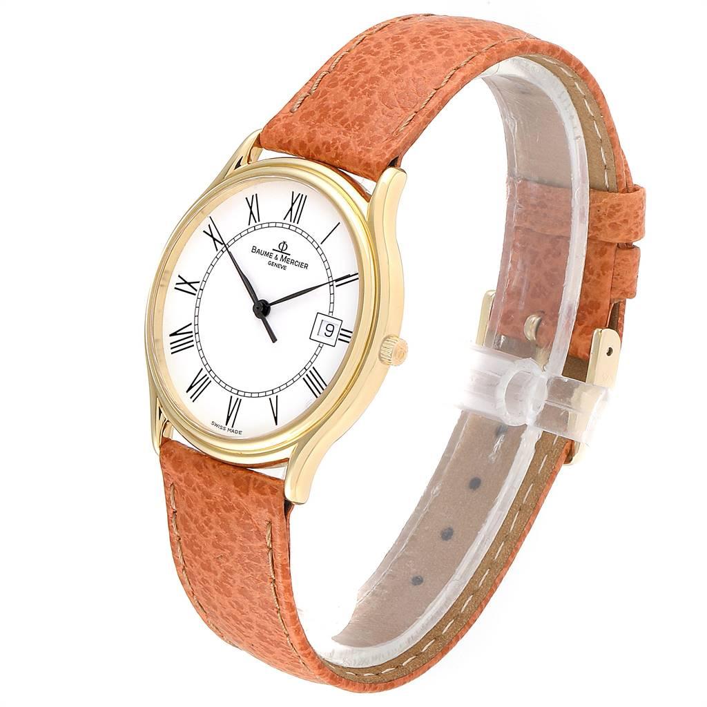 Men's Baume Mercier Classima Ultra Thin 18 Karat Yellow Gold Quartz Watch MV045236