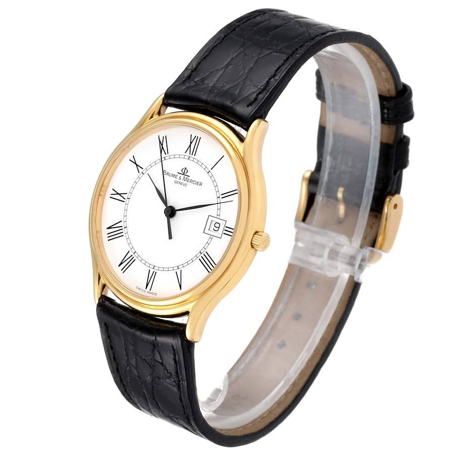 Baume Mercier Classima Ultra Thin 18K Gelbgold Quarz-Uhr MV045236 Herren im Angebot