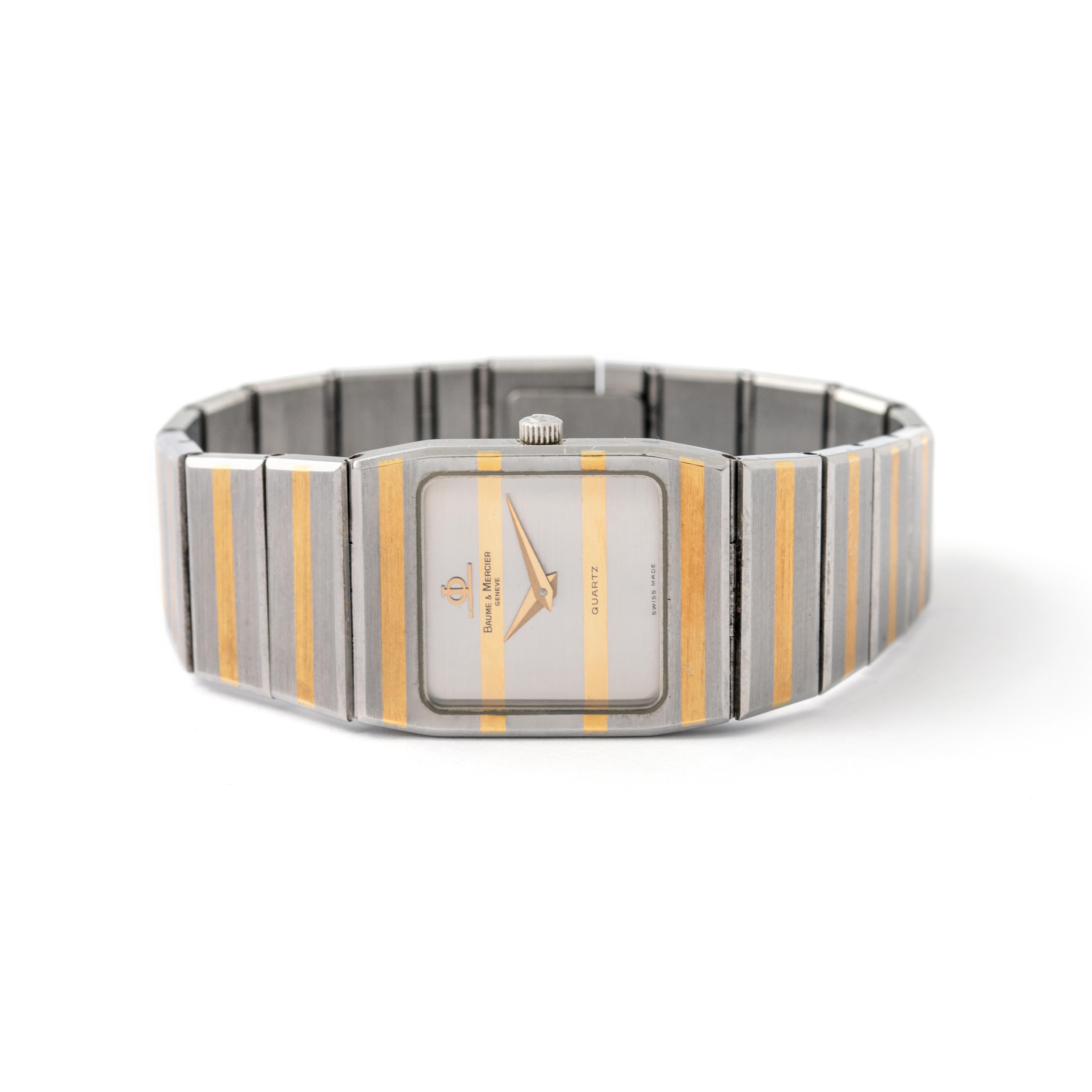 Baume & Mercier Classique Monte Carlo Edelstahl-Armbanduhr aus Edelstahl für Damen oder Herren im Angebot