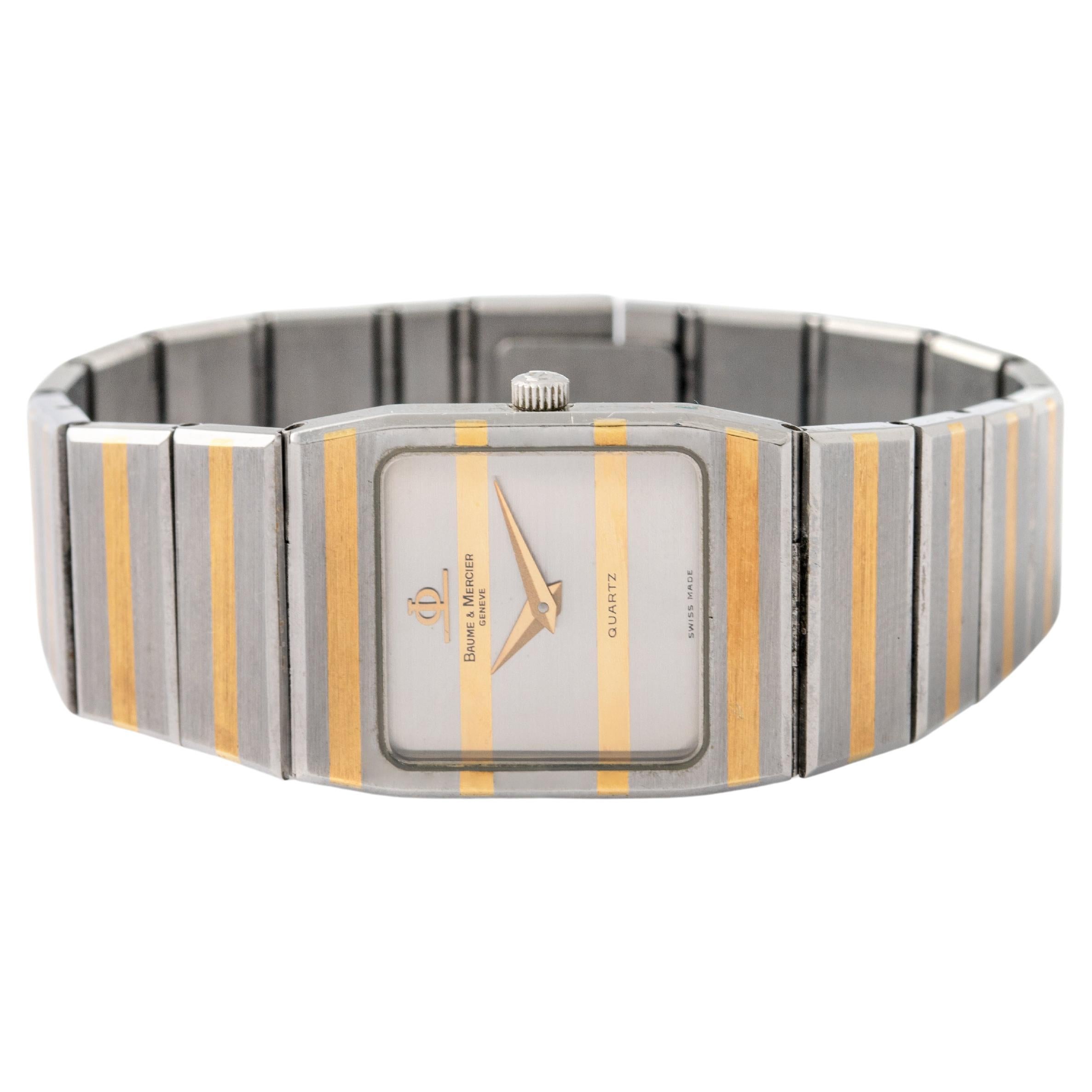 Baume & Mercier Classique Monte Carlo Stainless Steel Wristwatch For Sale