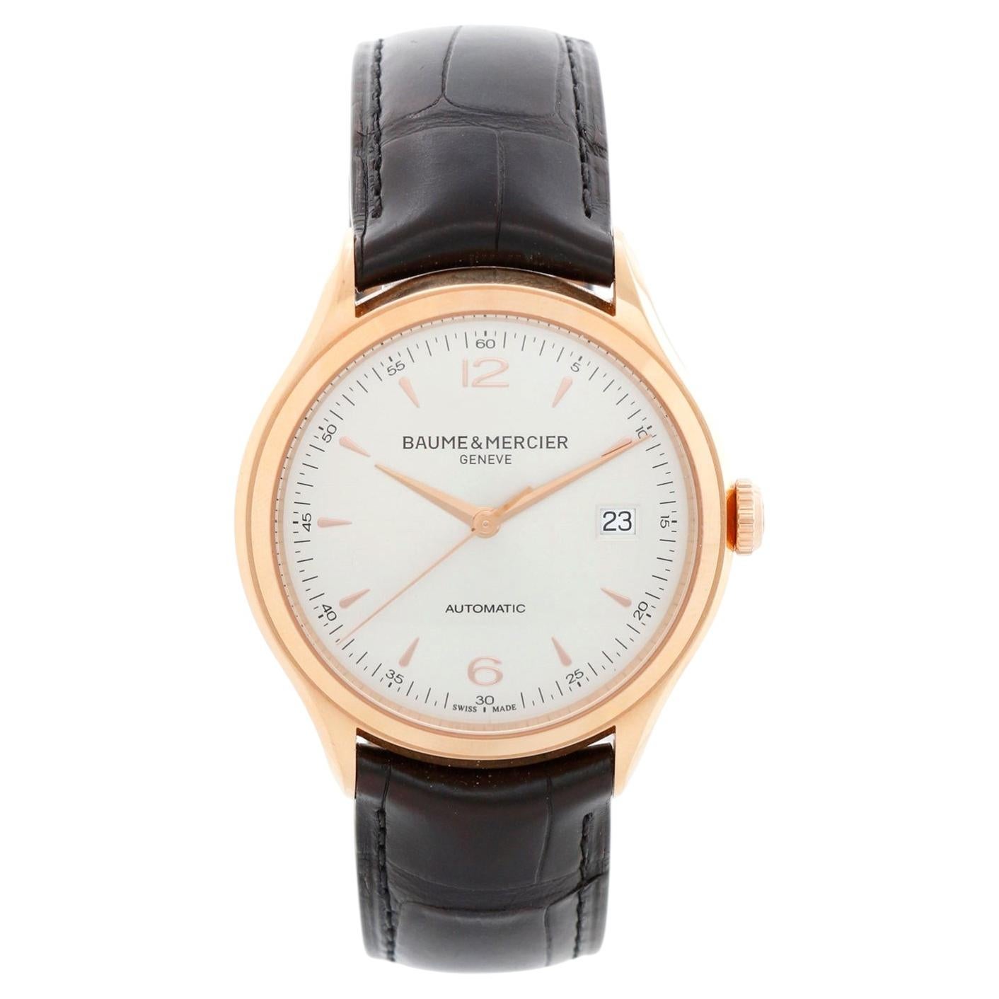 Reloj de hombre Baume & Mercier Clifton de oro rosa de 18 quilates, ref. 65719 en venta