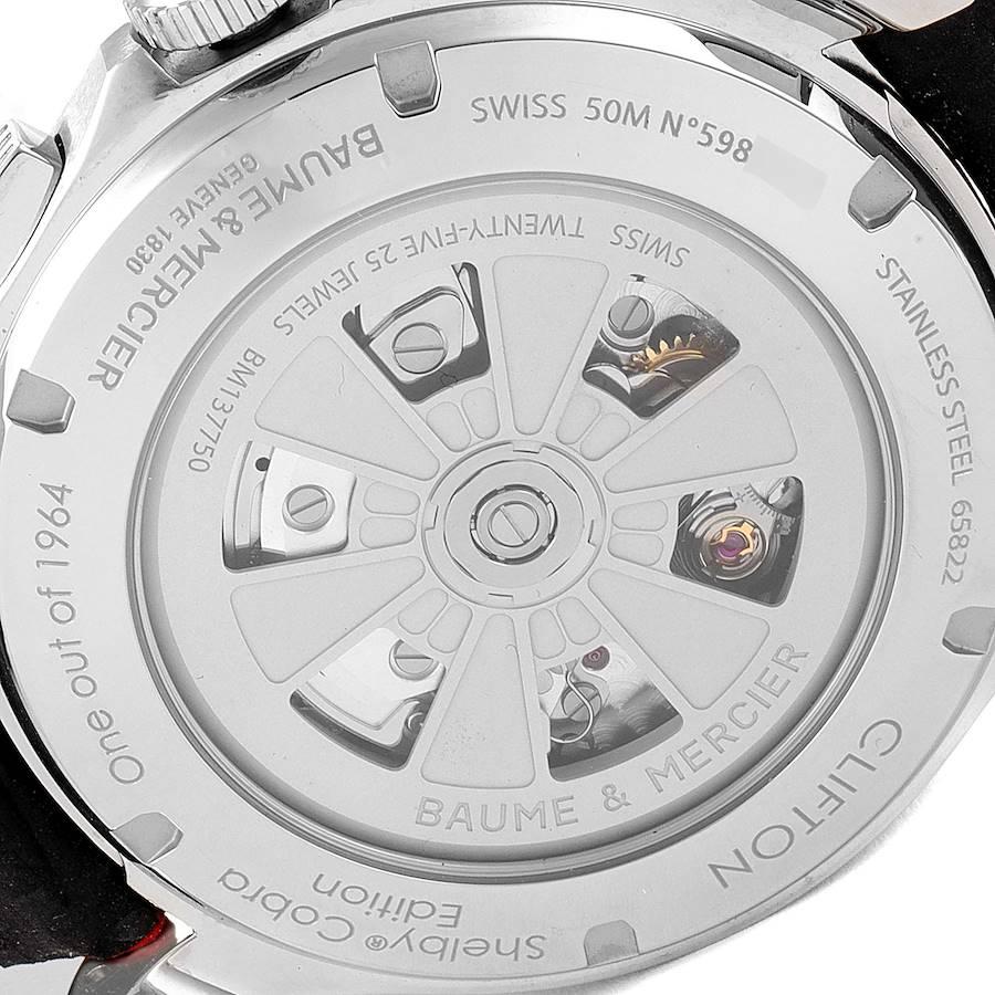 Baume Mercier Clifton Club Shelby Cobra 1964 Limited Watch 10343 Box Card In Excellent Condition For Sale In Atlanta, GA