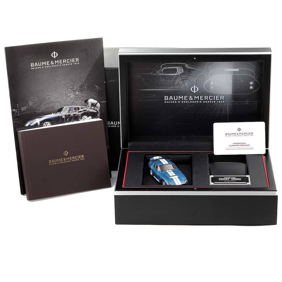 Baume Mercier Clifton Club Shelby Cobra 1964 Limited Watch 10343 Box Card For Sale 2