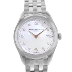 Baume & Mercier Clifton Montre pour femme MOA10176 à quartz en acier inoxydable