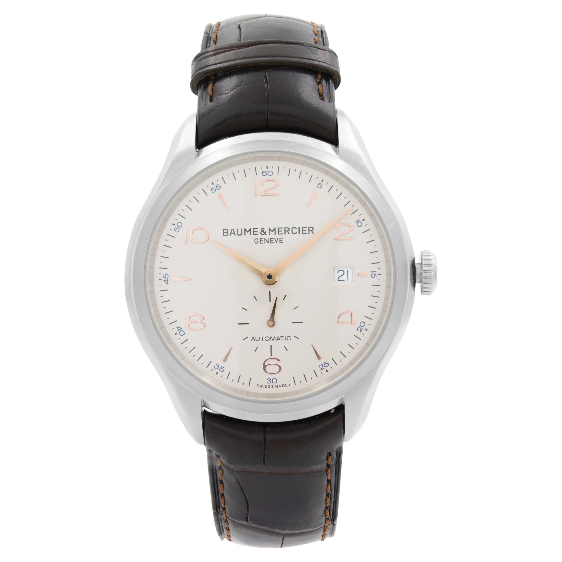 Baume 
Mercier Clifton Steel Silver Dial Automatic Mens Watch M0A10054