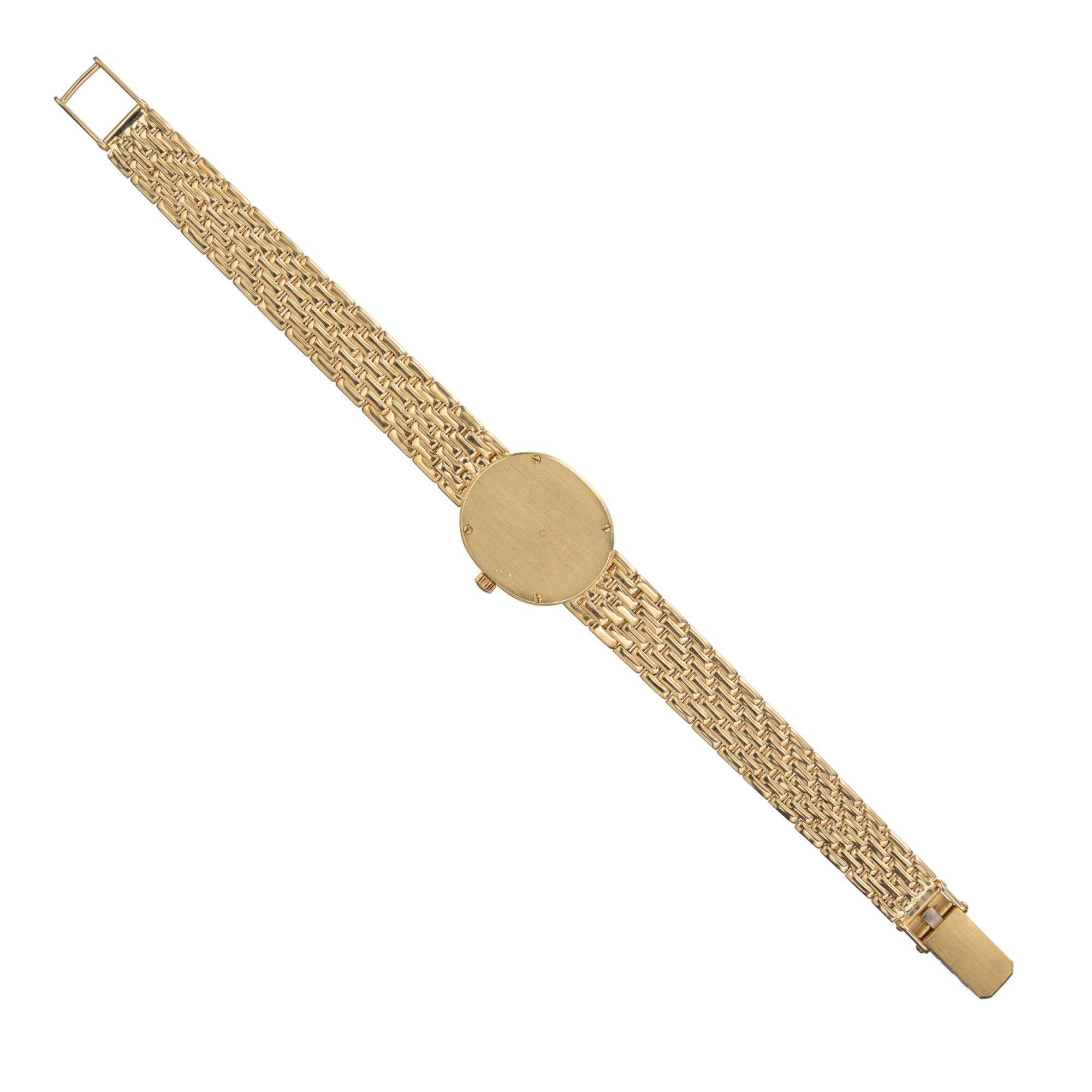 Baume & Mercier Diamond Bezel Yellow Gold Ladies Wristwatch en Excelente estado para la venta en Stamford, CT