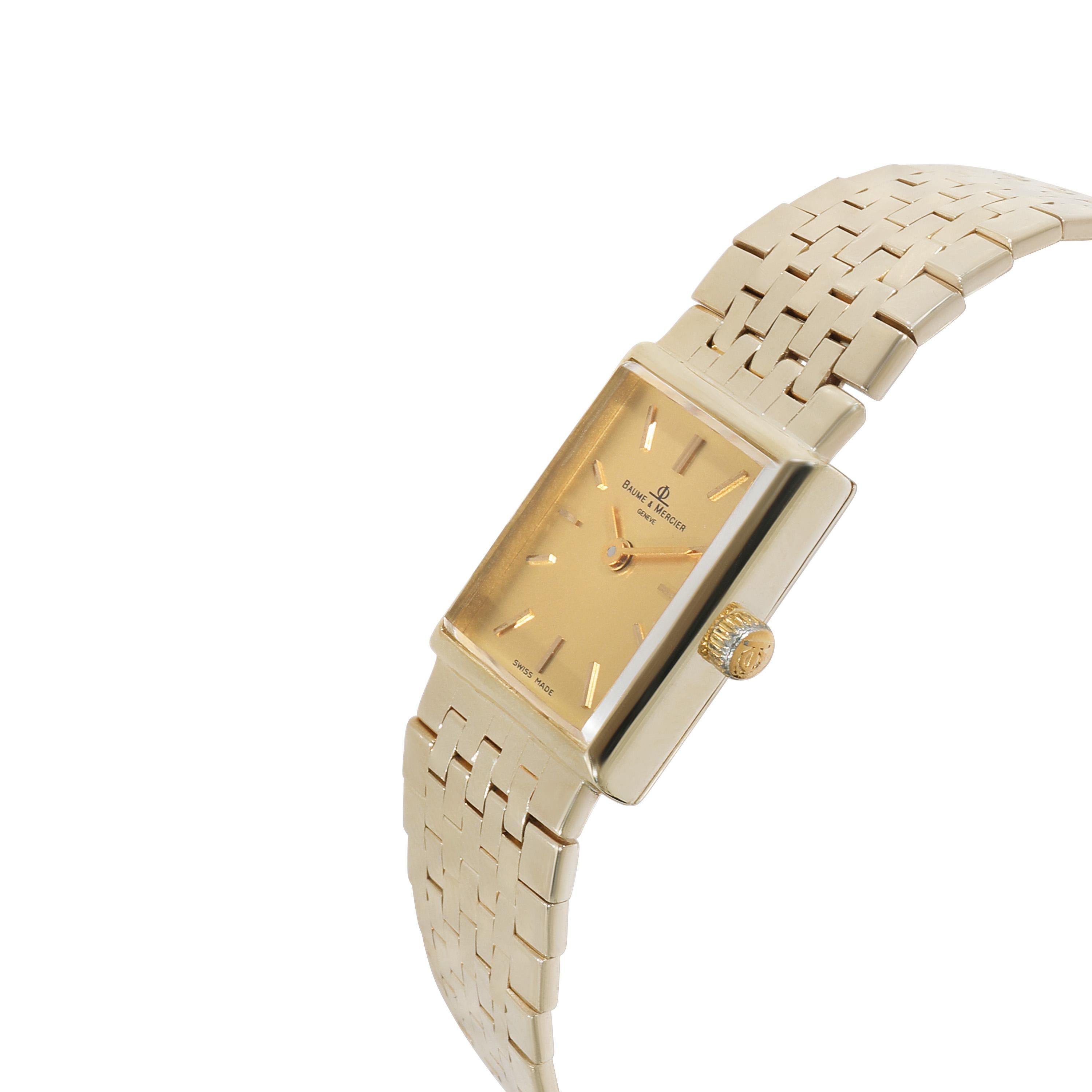 baume and mercier 14k gold watch
