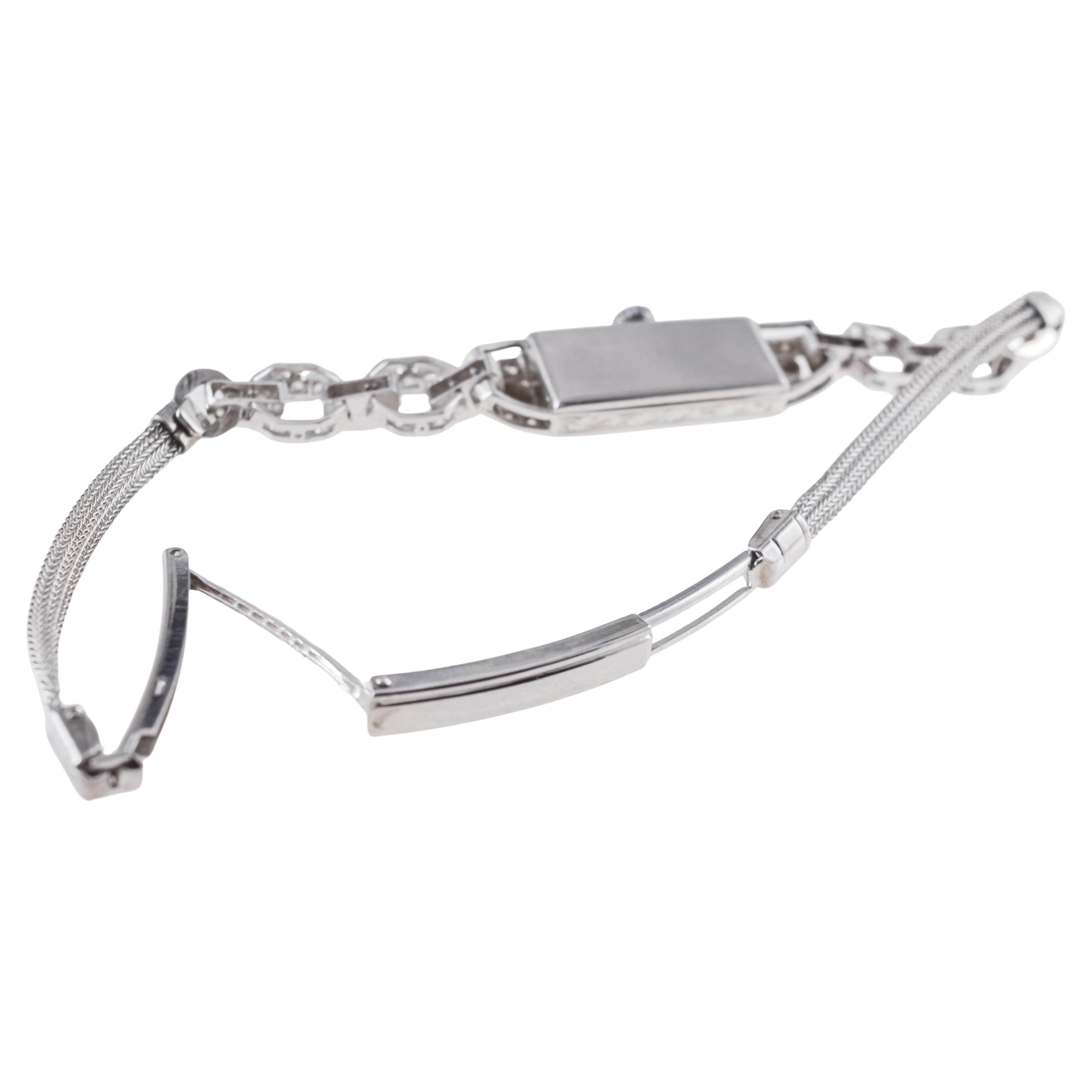 Baume Mercier pour Montre Art déco pour dames Peacock Platinum & Diamonds 1940's en vente 2
