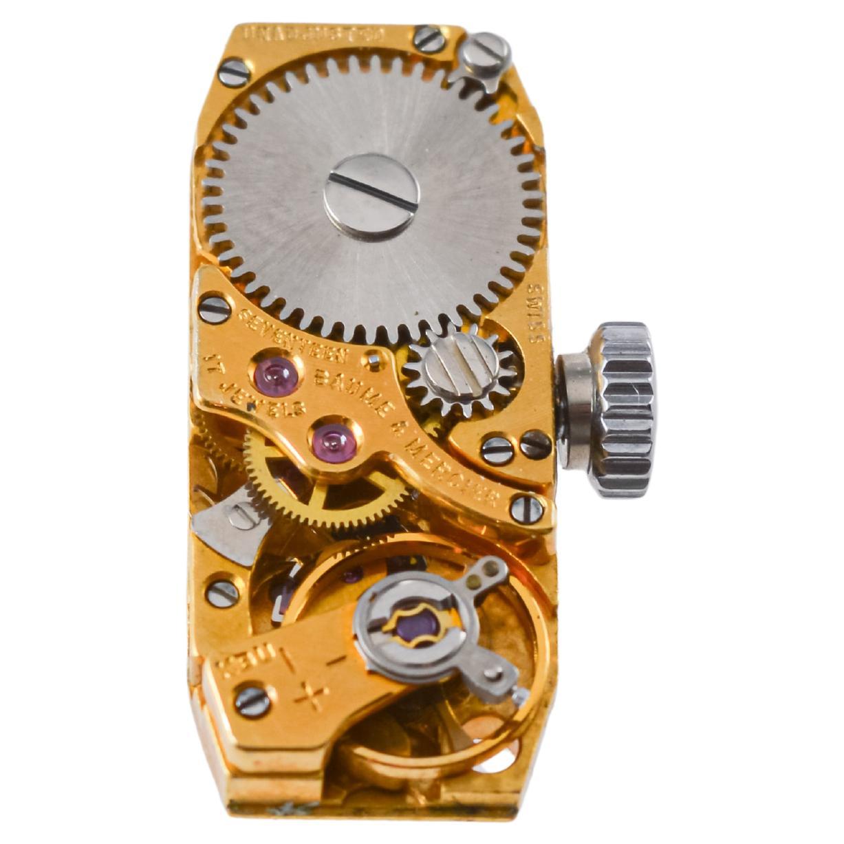 Baume Mercier pour Montre Art déco pour dames Peacock Platinum & Diamonds 1940's en vente 3