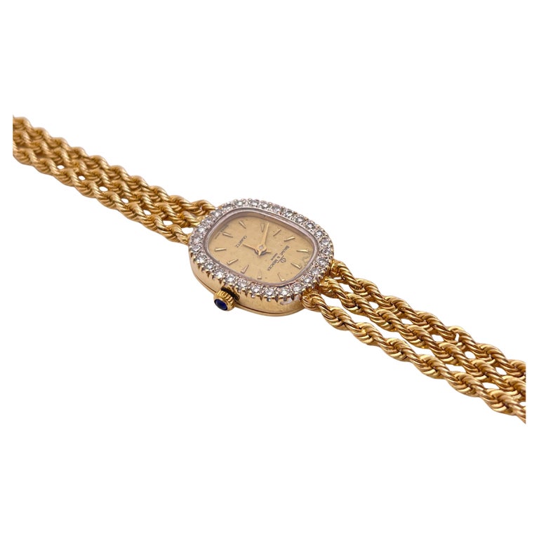 Baume and Mercier Geneve 14K Yellow Gold Diamond Vintage Ladies