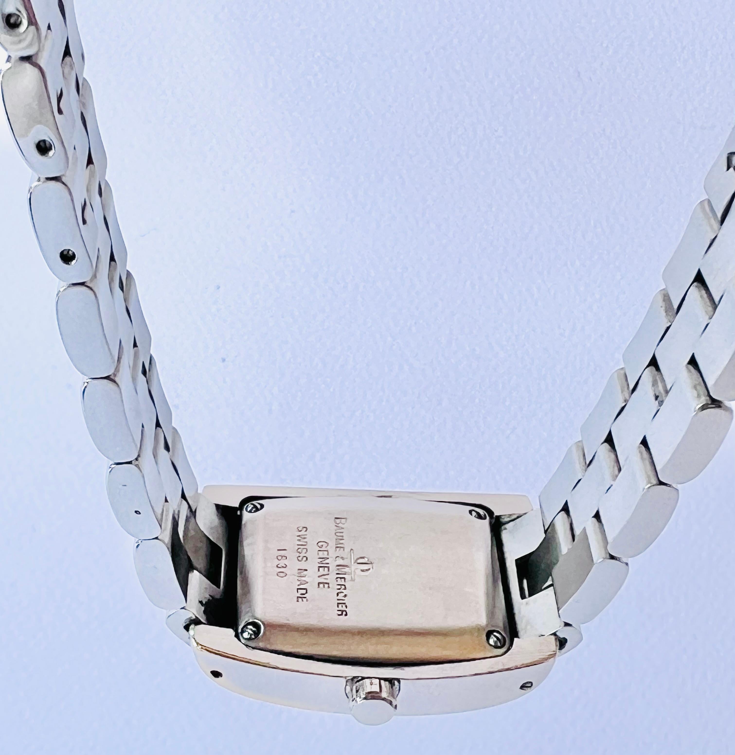 Baume & Mercier Geneve Hampton Date Ladies Stainless steel Watch Boxed  For Sale 7