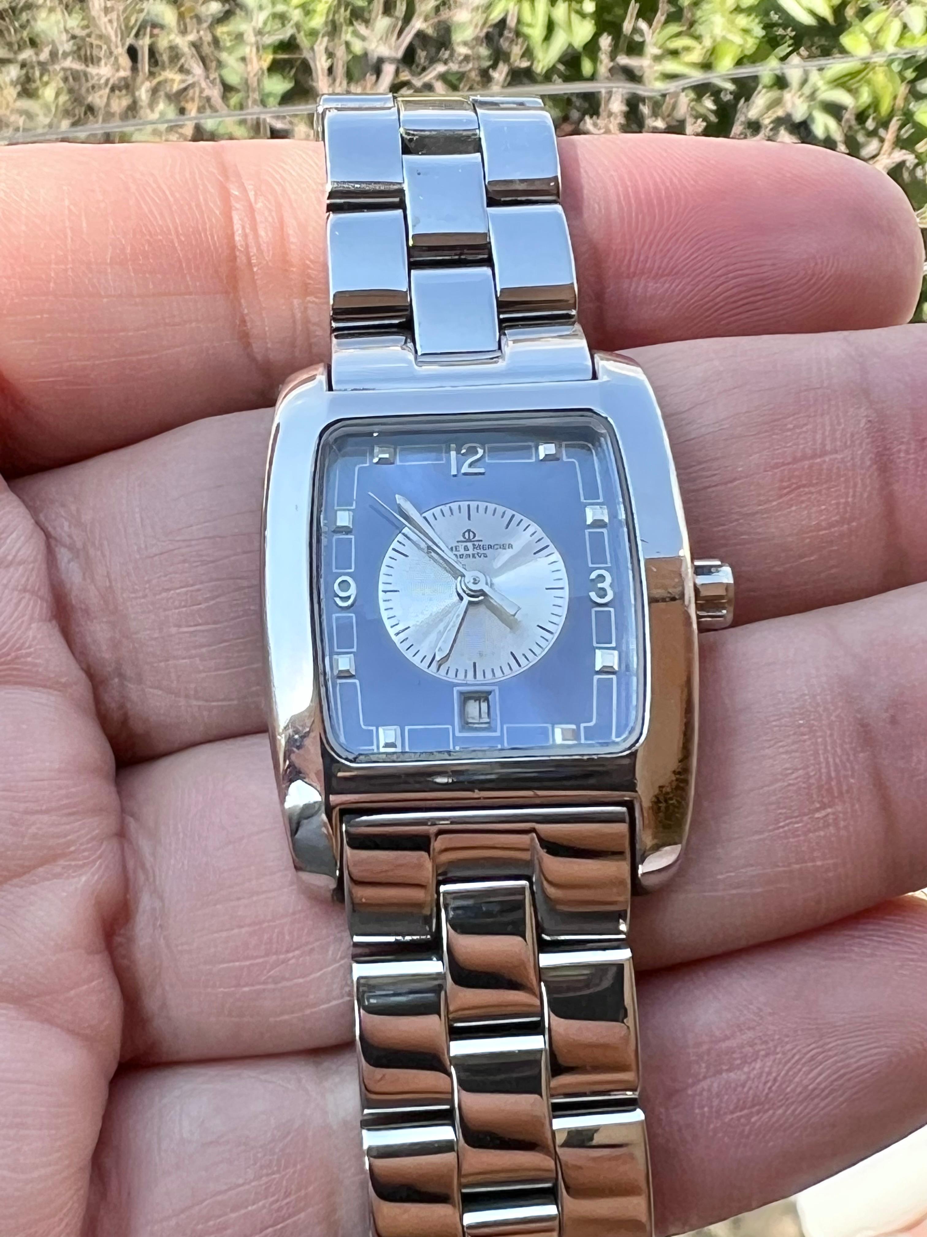 Baume & Mercier Geneve Hampton Date Ladies Stainless steel Watch Boxed  For Sale 10