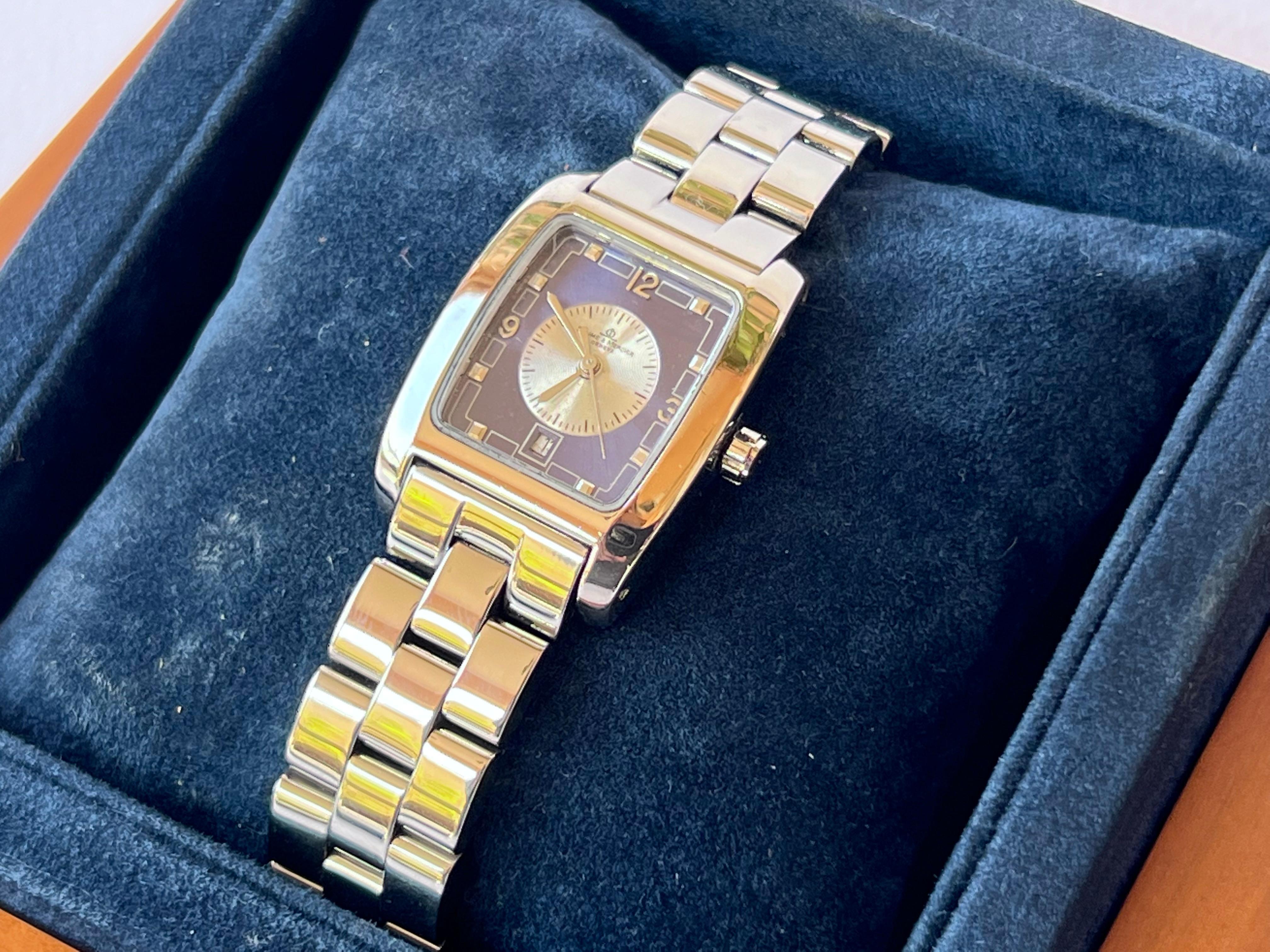 Baume & Mercier Geneve Hampton Date Ladies Stainless steel Watch Boxed  For Sale 1
