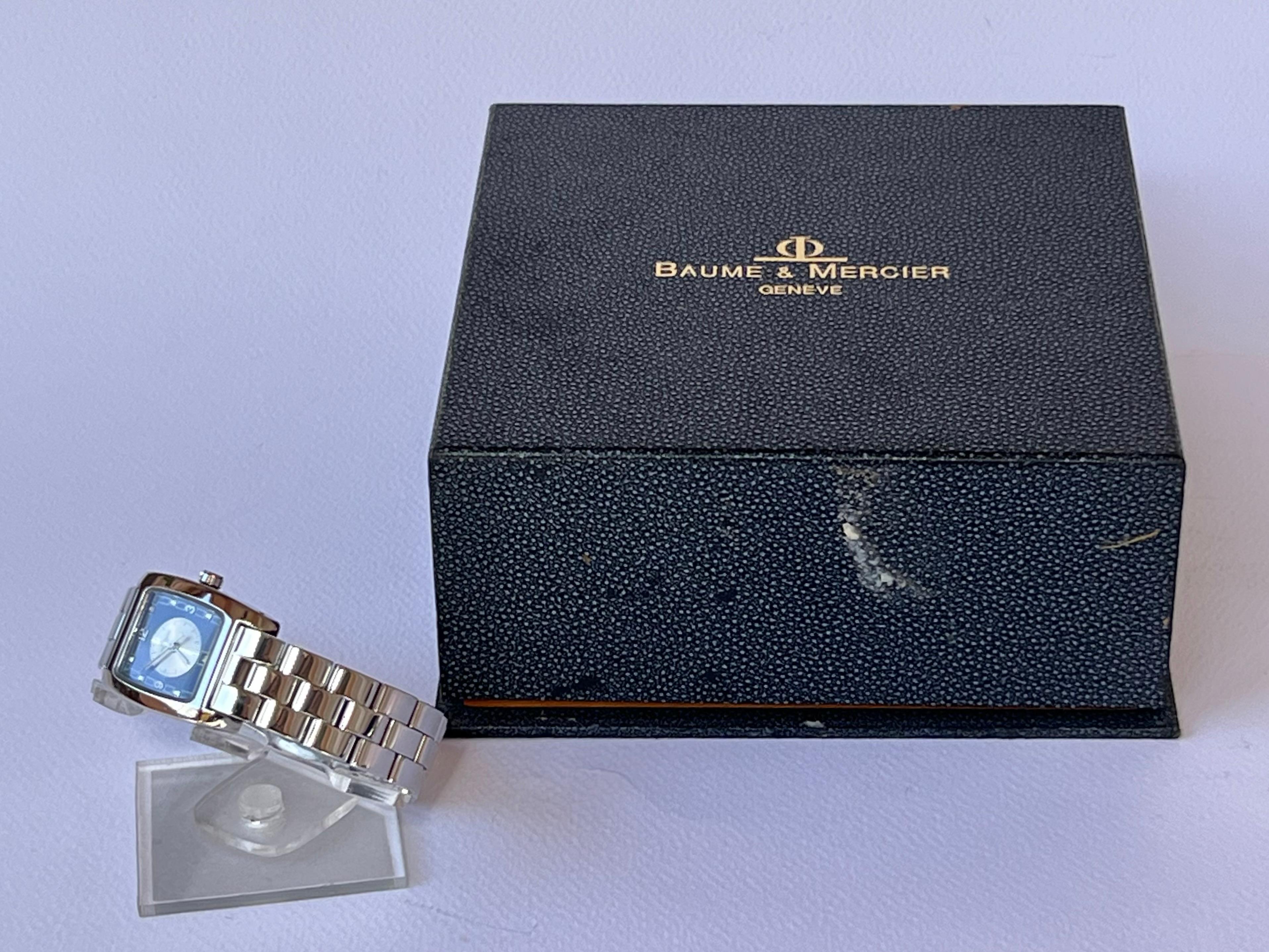 Baume & Mercier Geneve Hampton Date Ladies Stainless steel Watch Boxed  For Sale 2