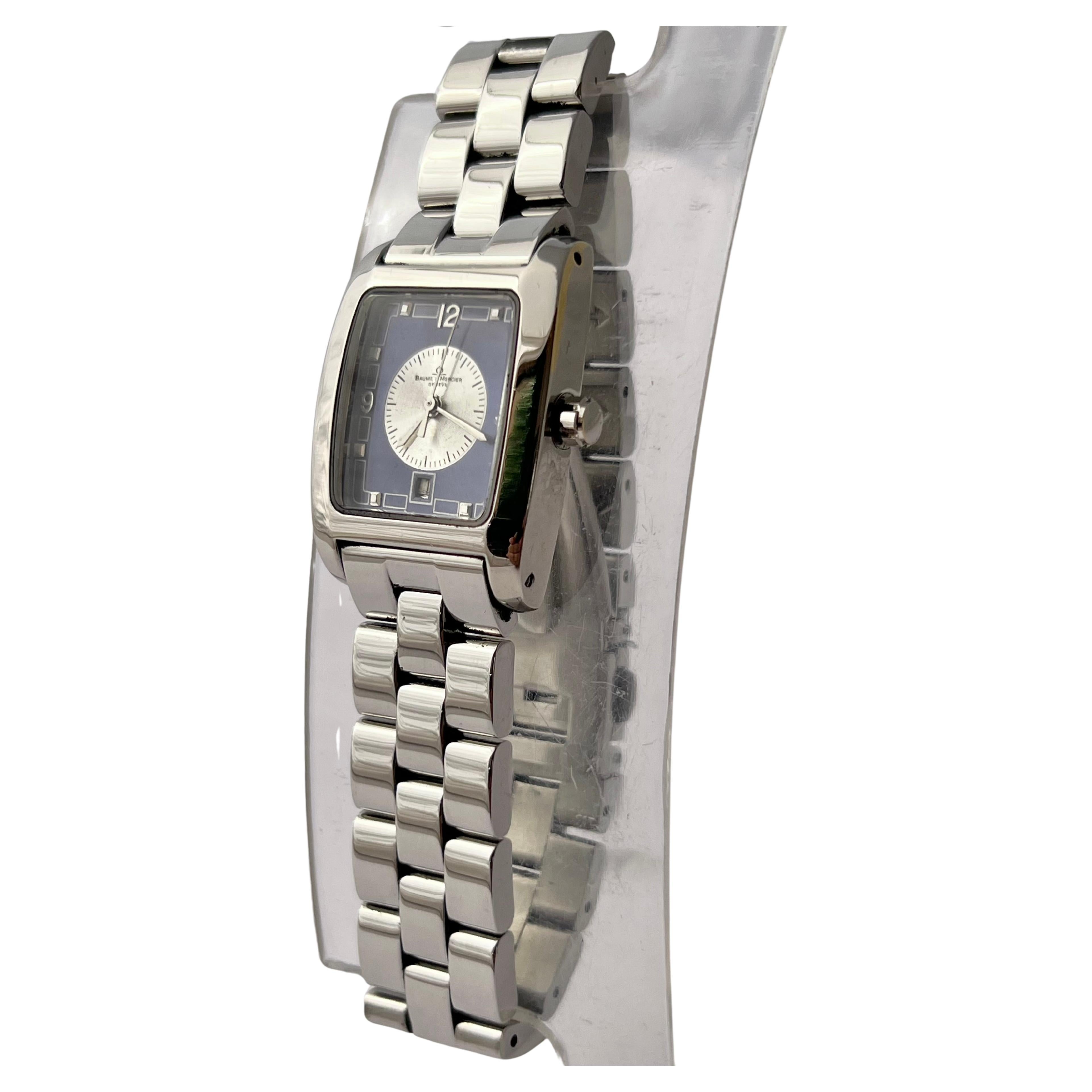 Baume & Mercier Geneve Hampton Date Ladies Stainless steel Watch Boxed  For Sale