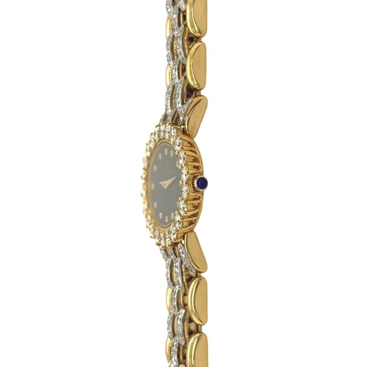 BAUME & MERCIER Uhr aus Gold, Emaille und Diamanten (Rundschliff)