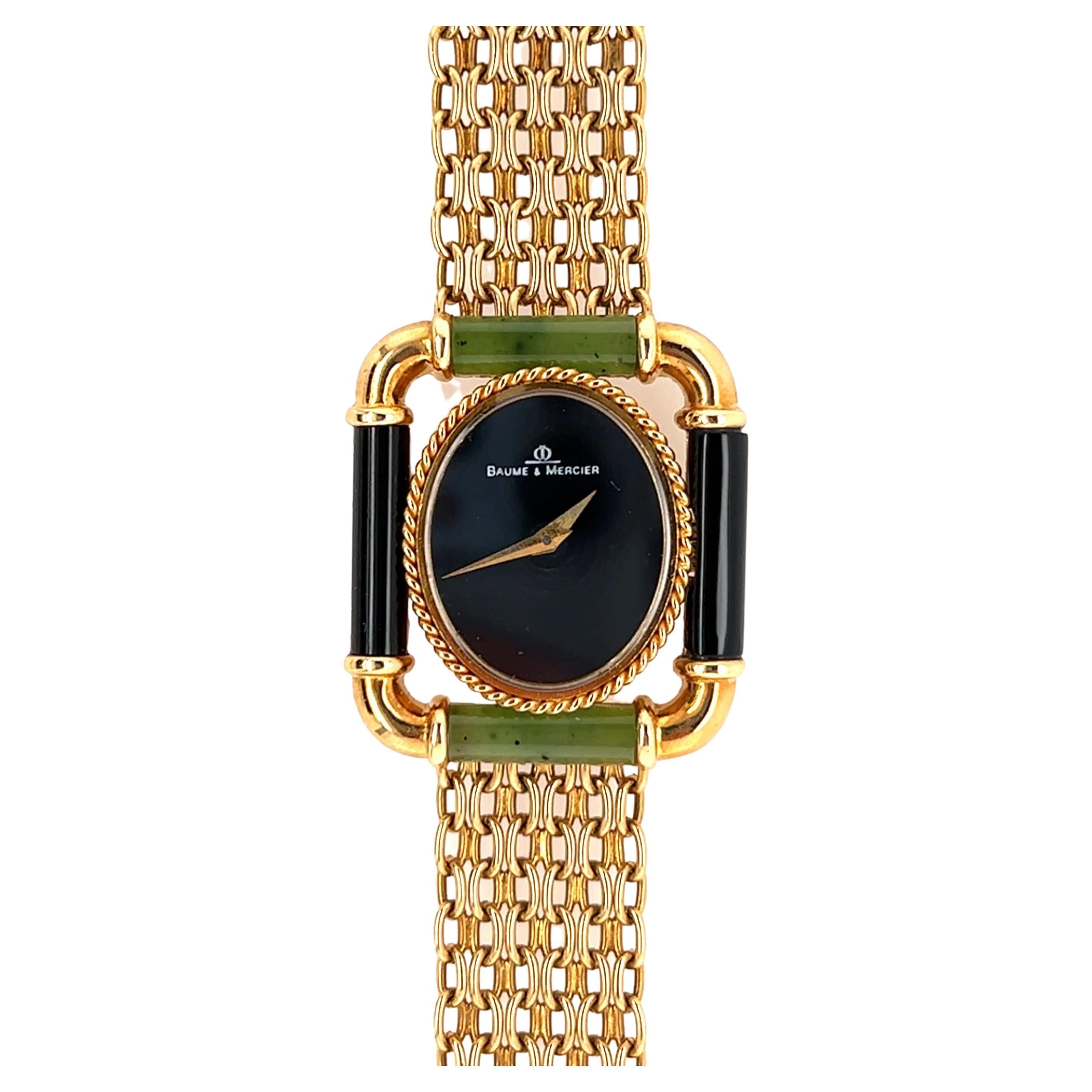 Baume & Mercier Gold, Nephrite and Black Onyx Watch