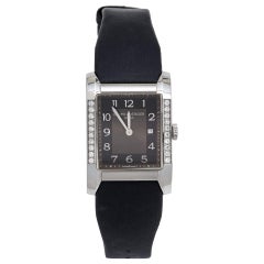 Baume & Mercier Grey Stainless Steel Leather Diamond Hampton 65694 Women's