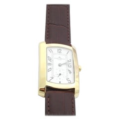 Retro Baume & Mercier Hampton 18 Karat Yellow Gold Men's Watch White Dial Quartz