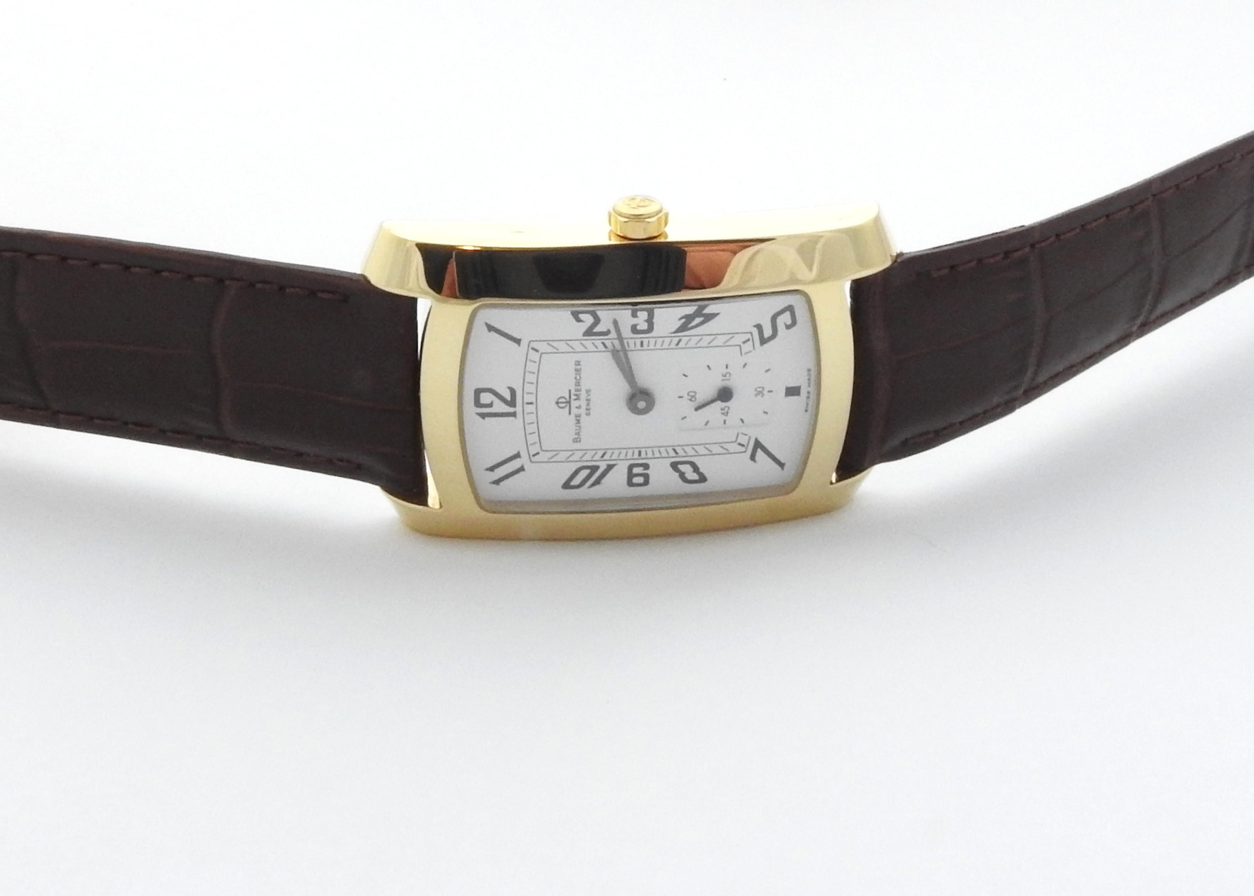 Baume & Mercier Hampton 18 Karat Yellow Gold Men's Watch White Dial Quartz 1